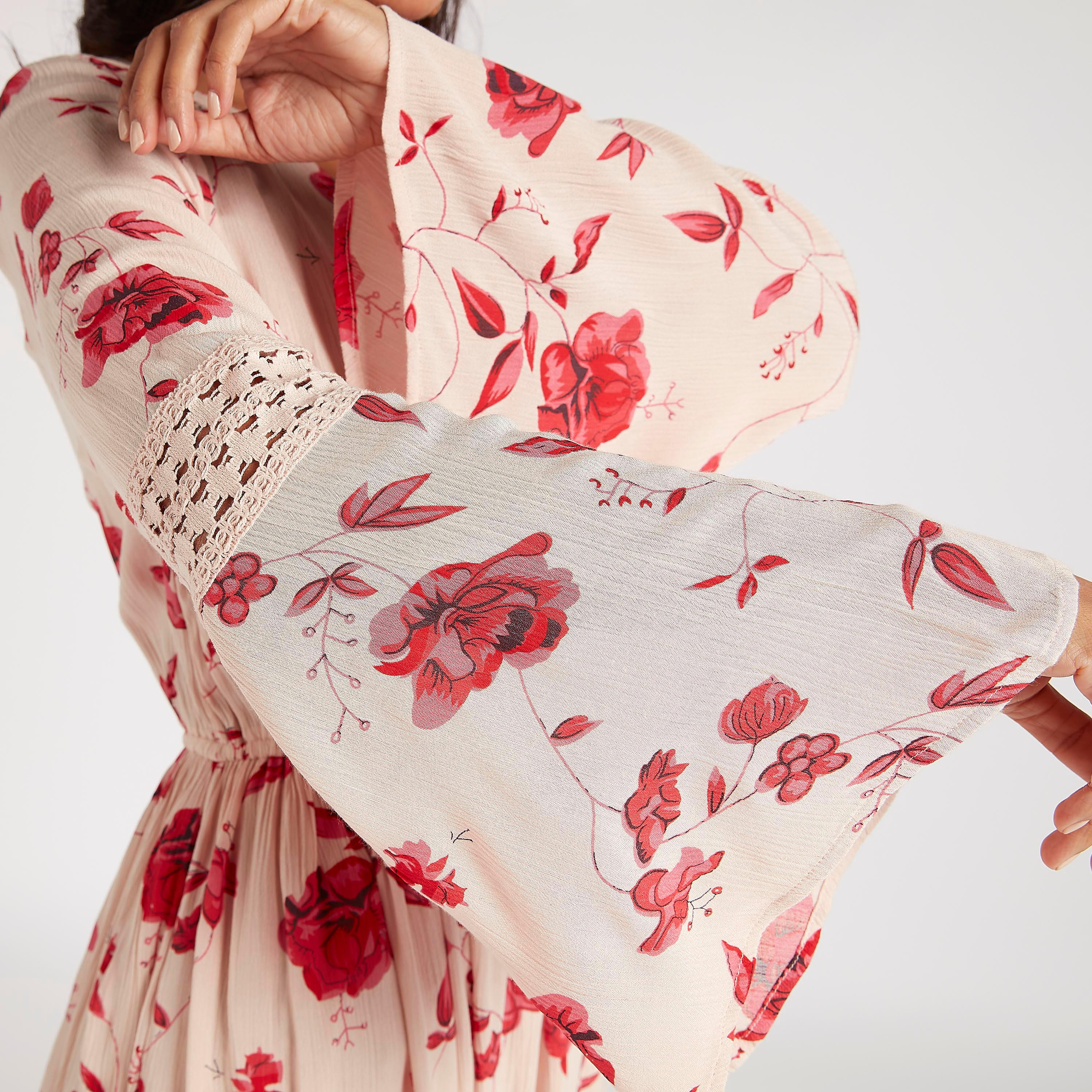 فستان إيه لاين طويل بطبعات أزهار وأكمام واسعة-women-clothing-dresses-image-6