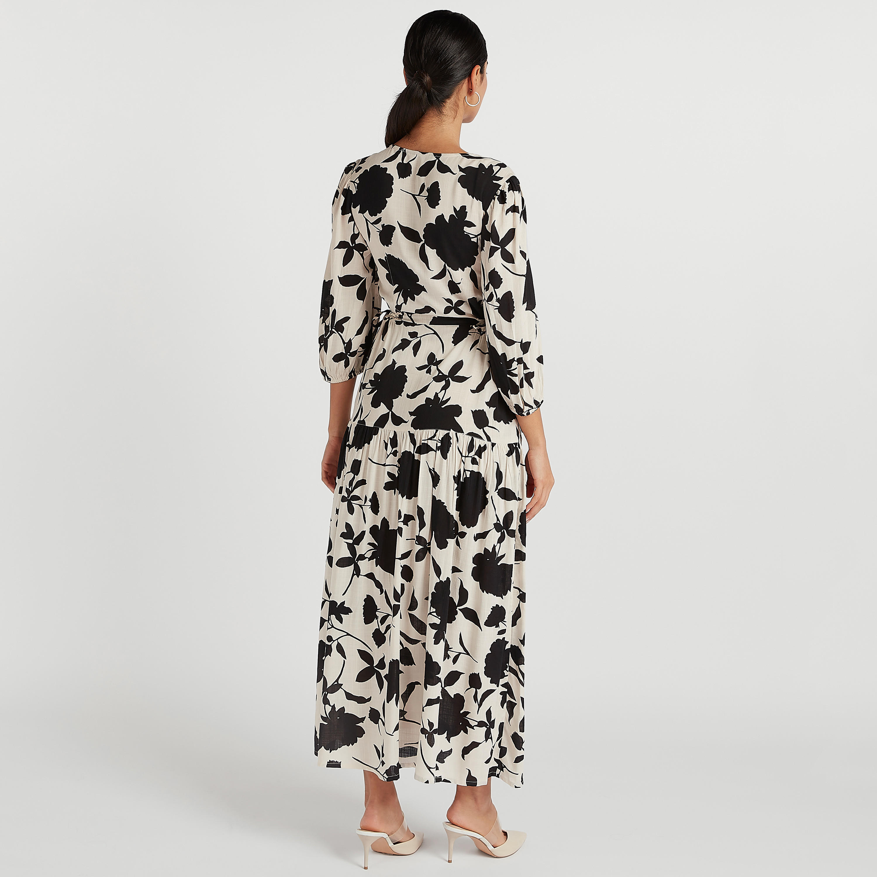 Floral Print V-neck A-line Maxi Dress-women-clothing-dresses-image-4