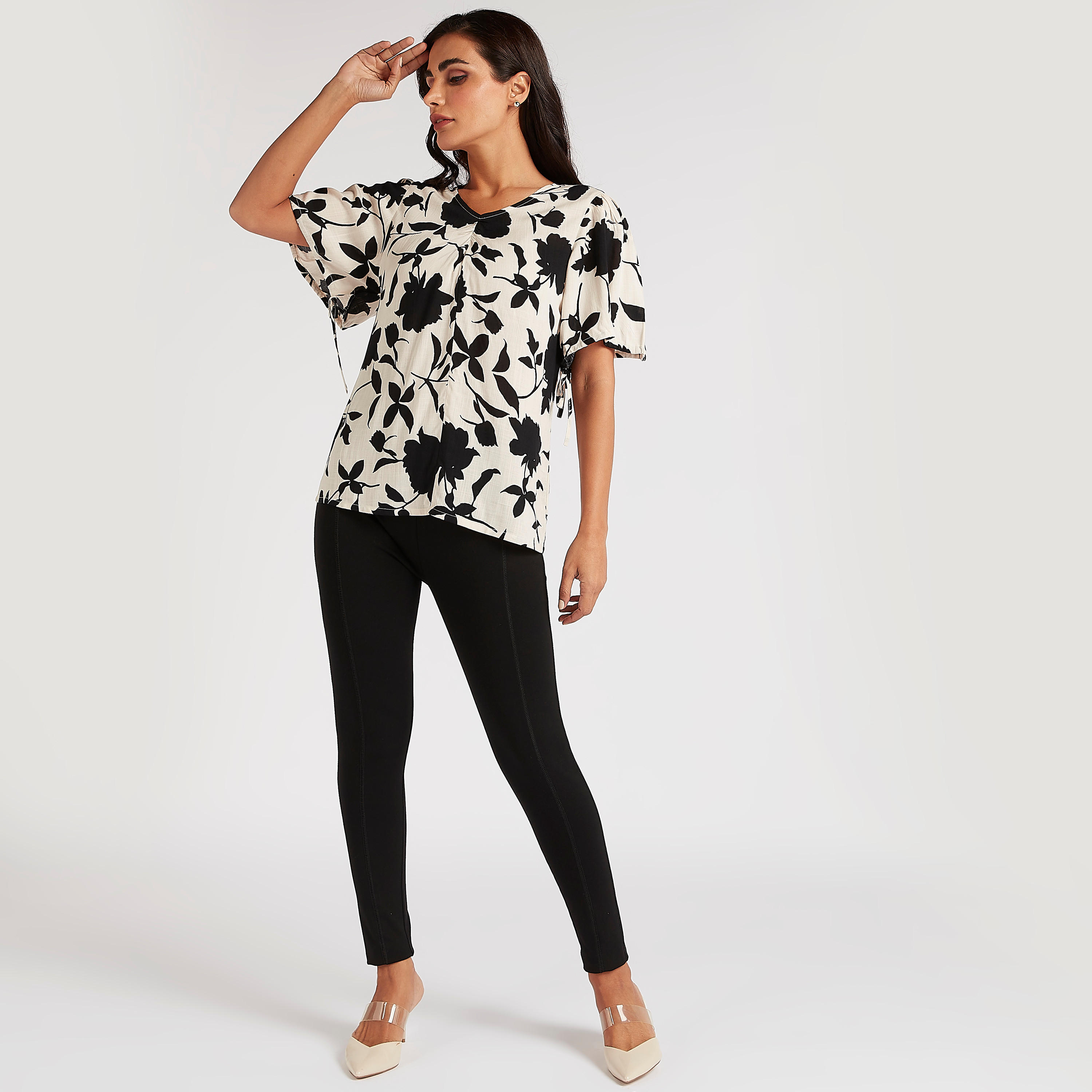 Floral Print Top with Cutout Back and V-neck-women-clothing-shirtsandblouses-blouses-image-2