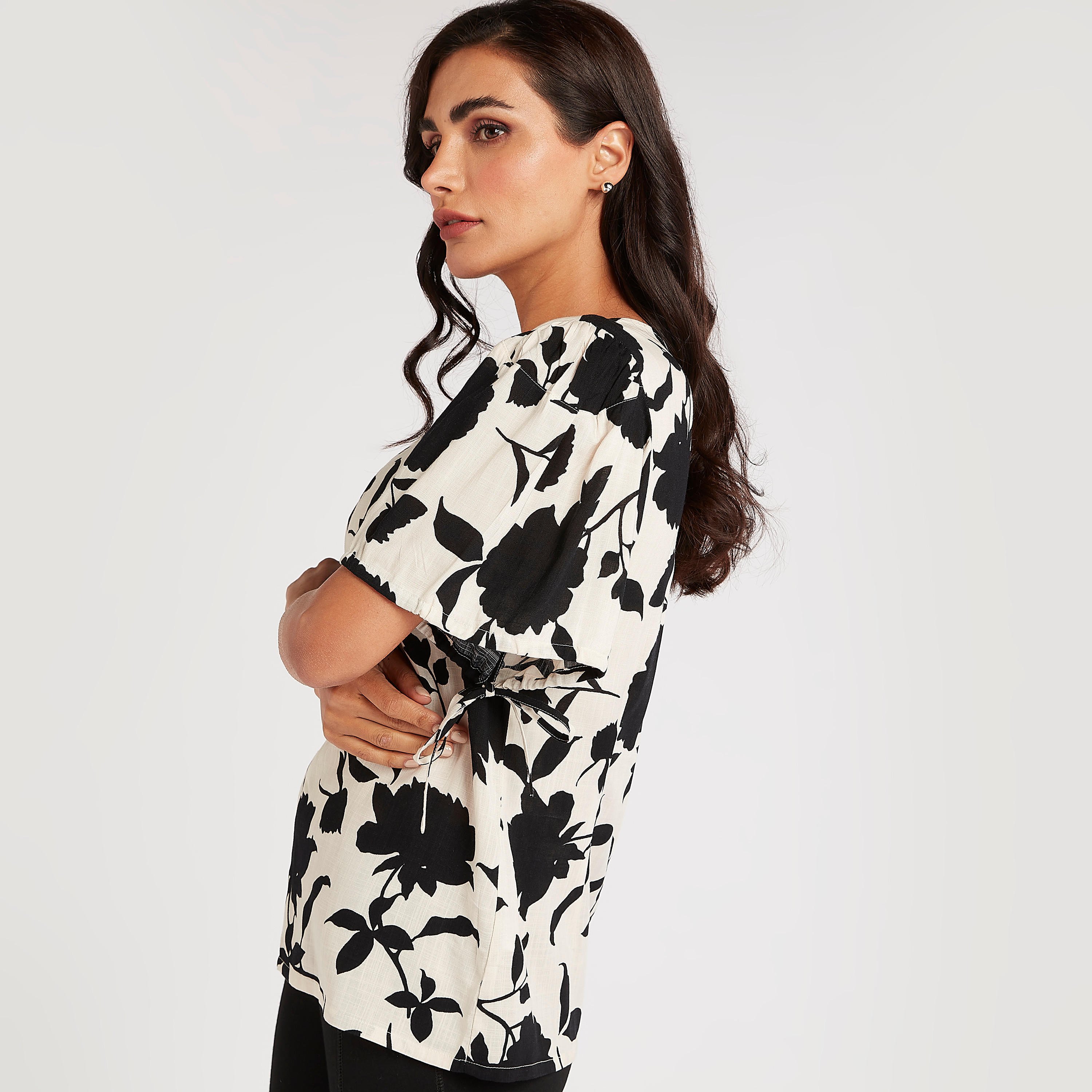 Floral Print Top with Cutout Back and V-neck-women-clothing-shirtsandblouses-blouses-image-6