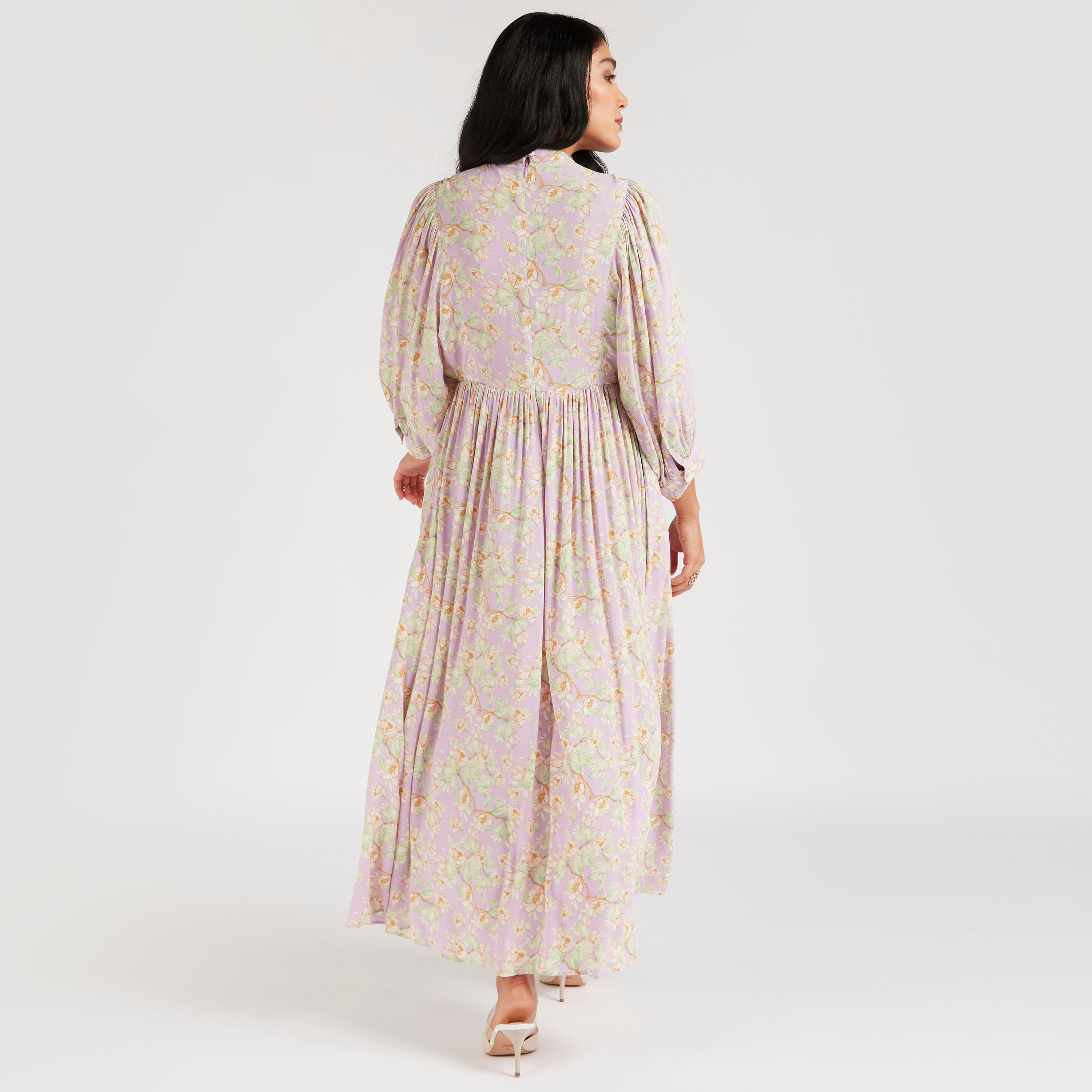 فستان إيه لاين طويل بطبعات أزهار وأكمام طويلة-women-clothing-dresses-image-4