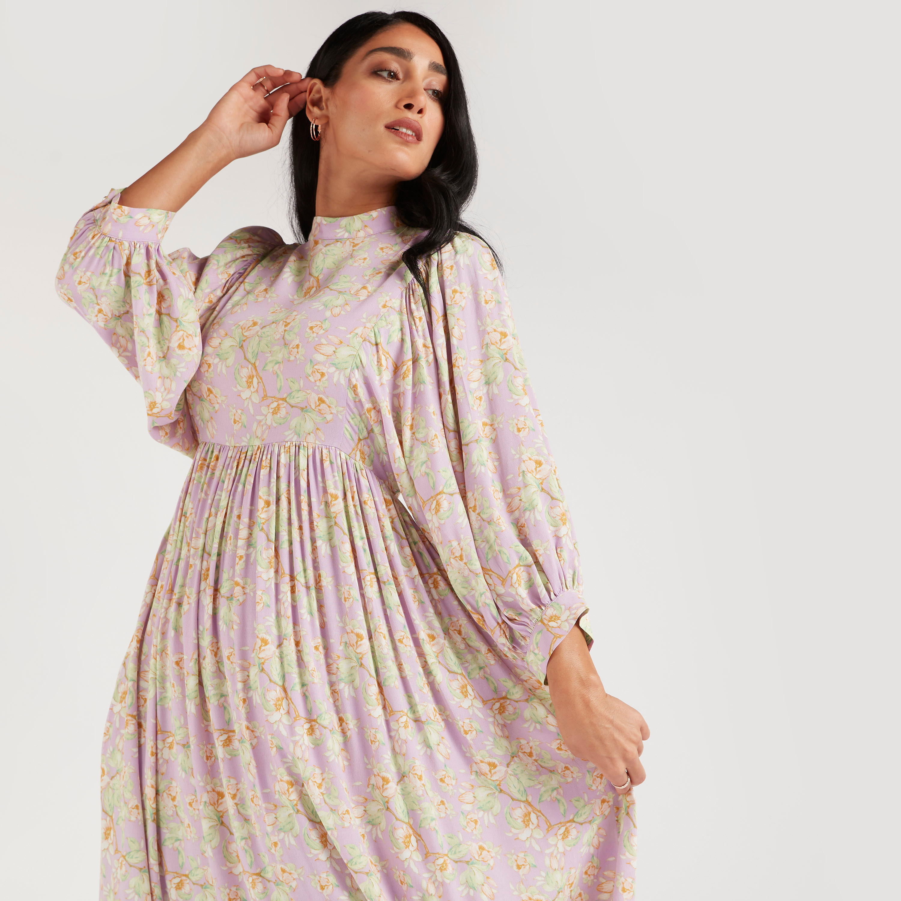 فستان إيه لاين طويل بطبعات أزهار وأكمام طويلة-women-clothing-dresses-image-6