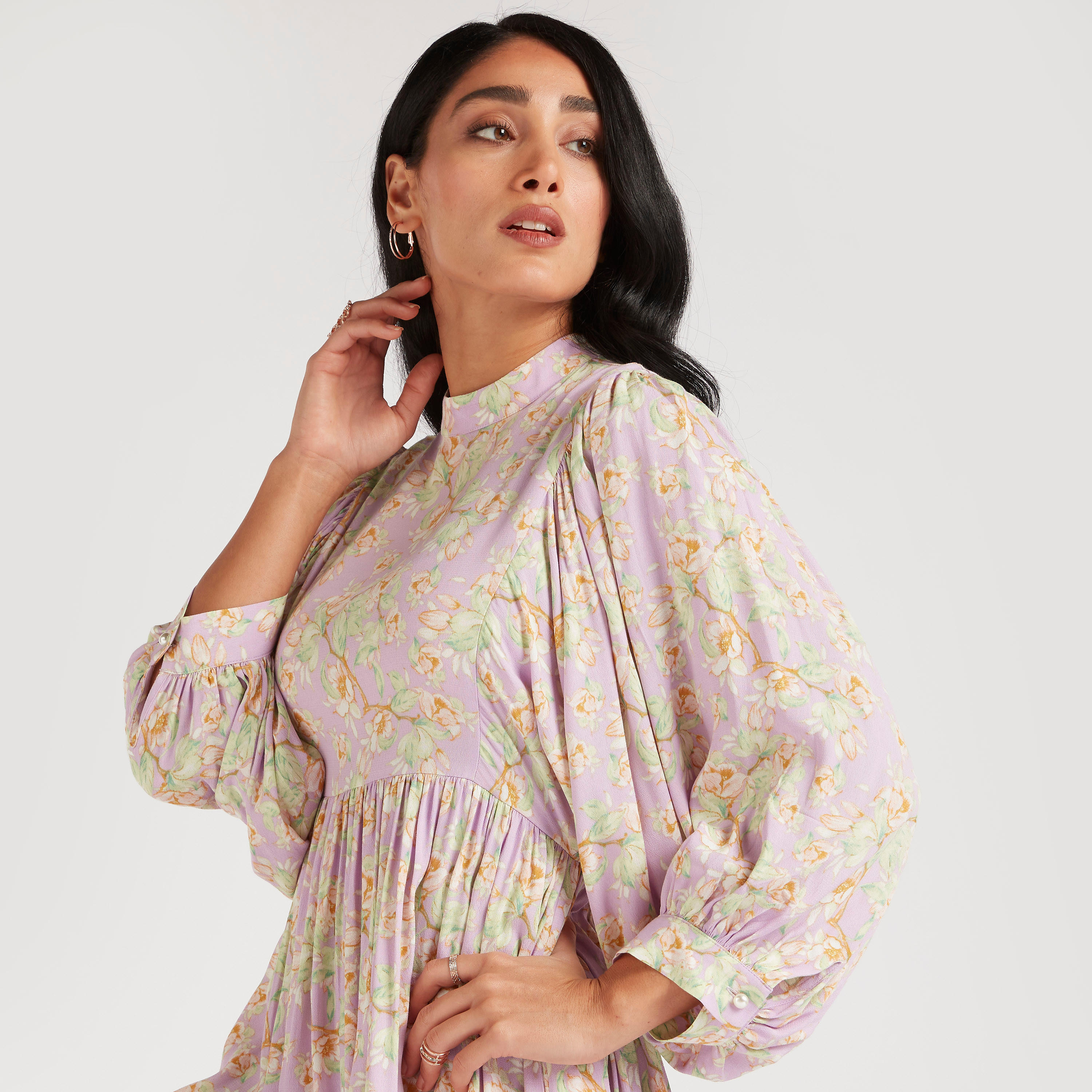 فستان إيه لاين طويل بطبعات أزهار وأكمام طويلة-women-clothing-dresses-image-7