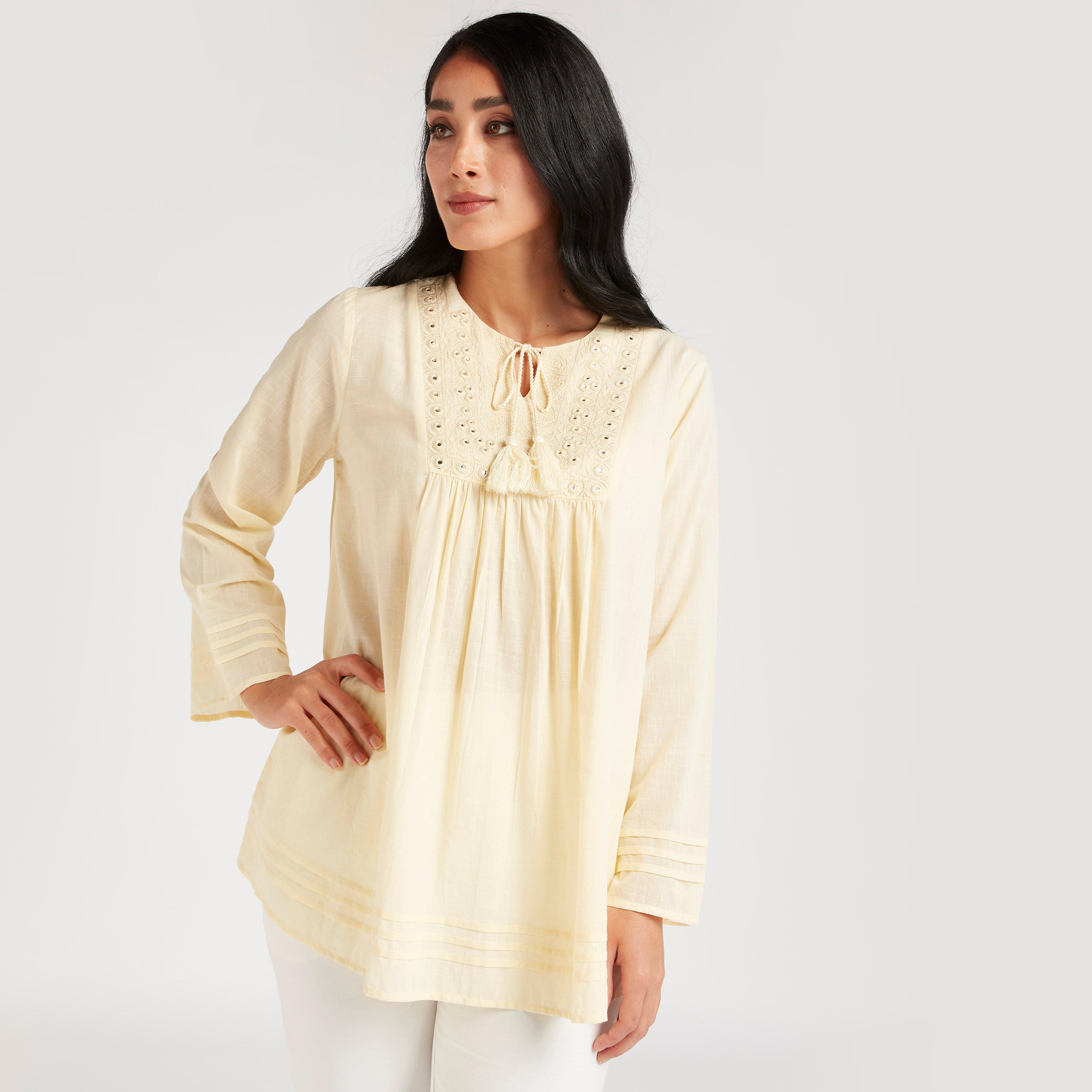 بلوزة مطرزة بأربطة وأكمام طويلة-women-clothing-shirtsandblouses-blouses-image-6