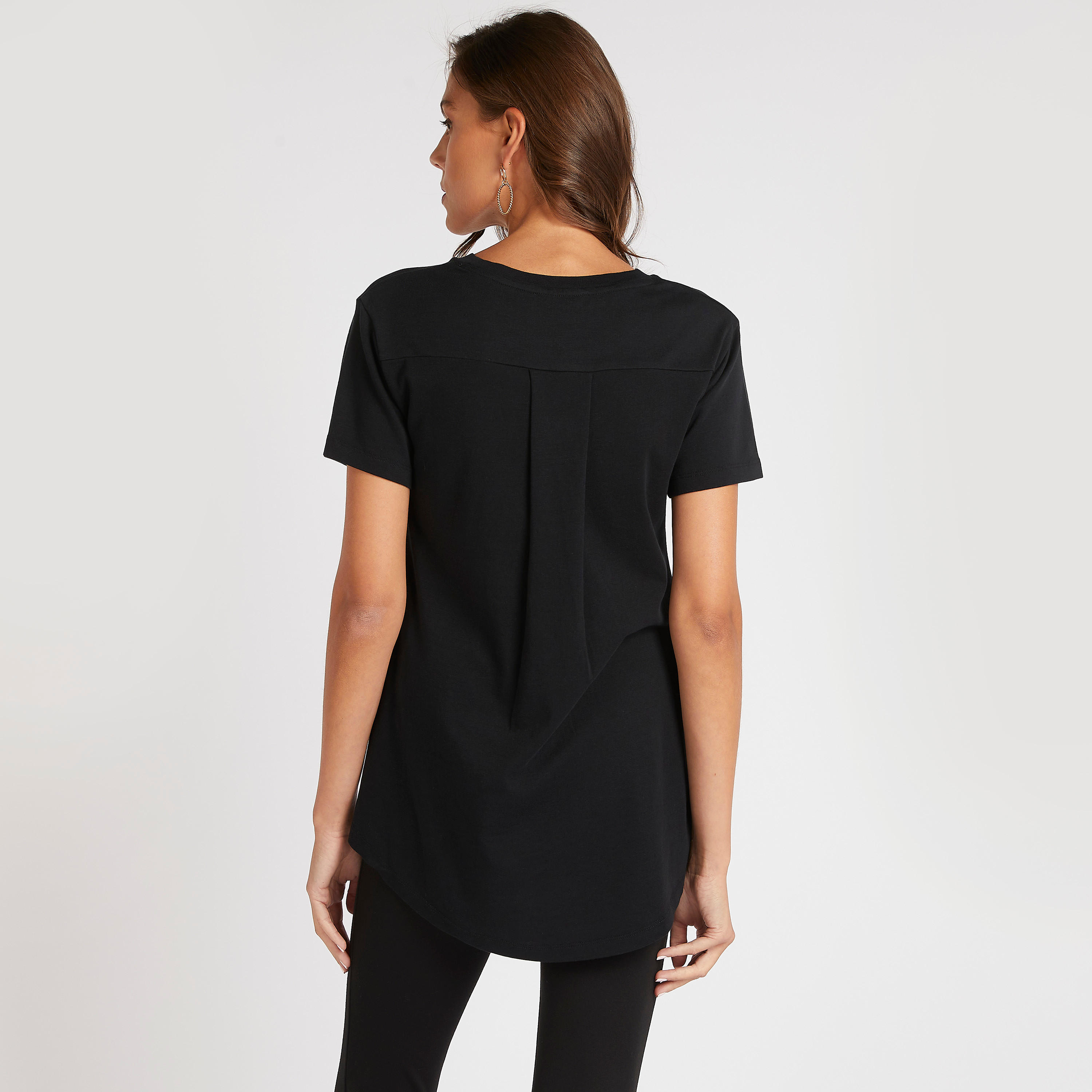 Embellished Round Neck T-shirt with Short Sleeves-women-clothing-tshirts-image-4