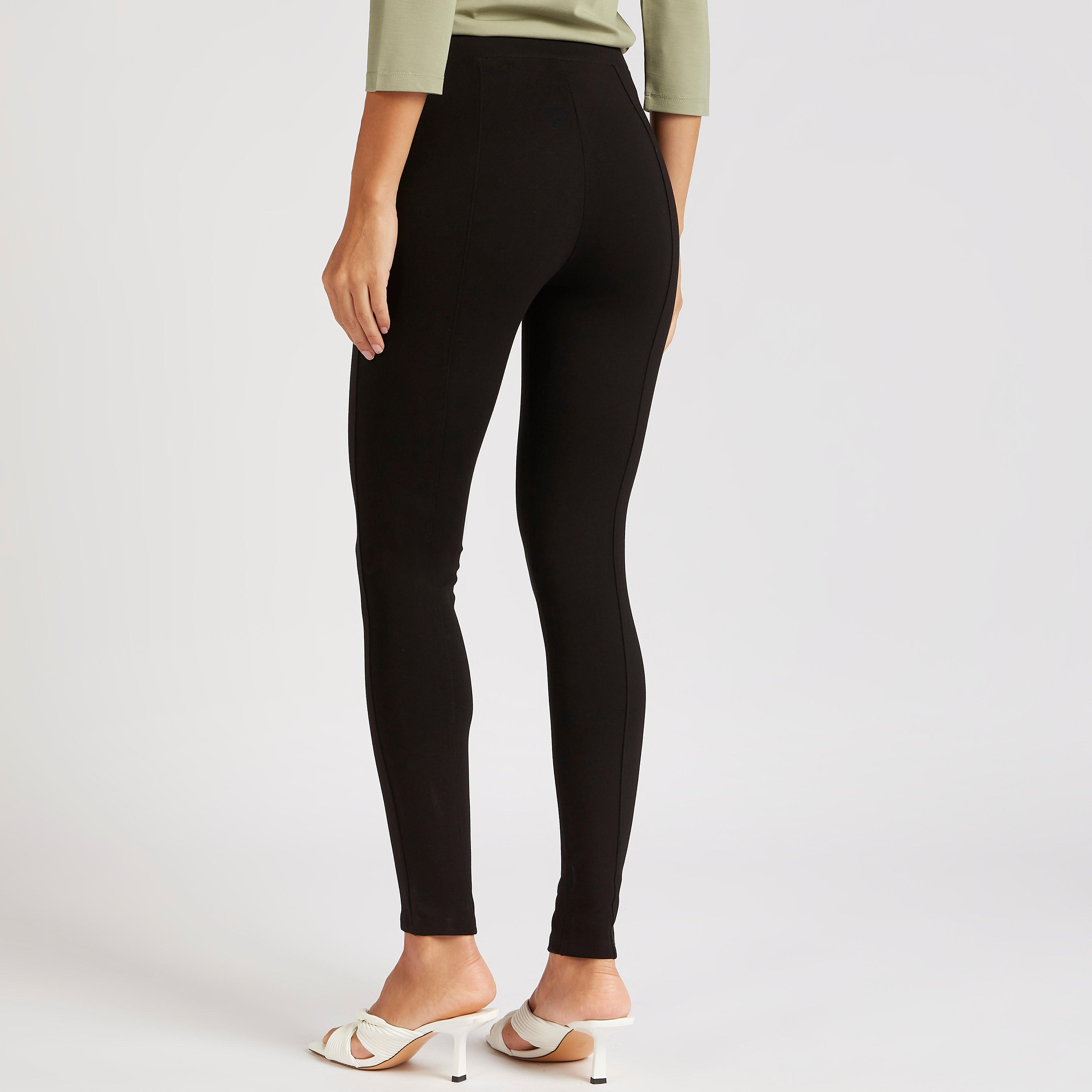 بنطلون بونتي سادة بأزرار-women-clothing-bottoms-trousers-image-1