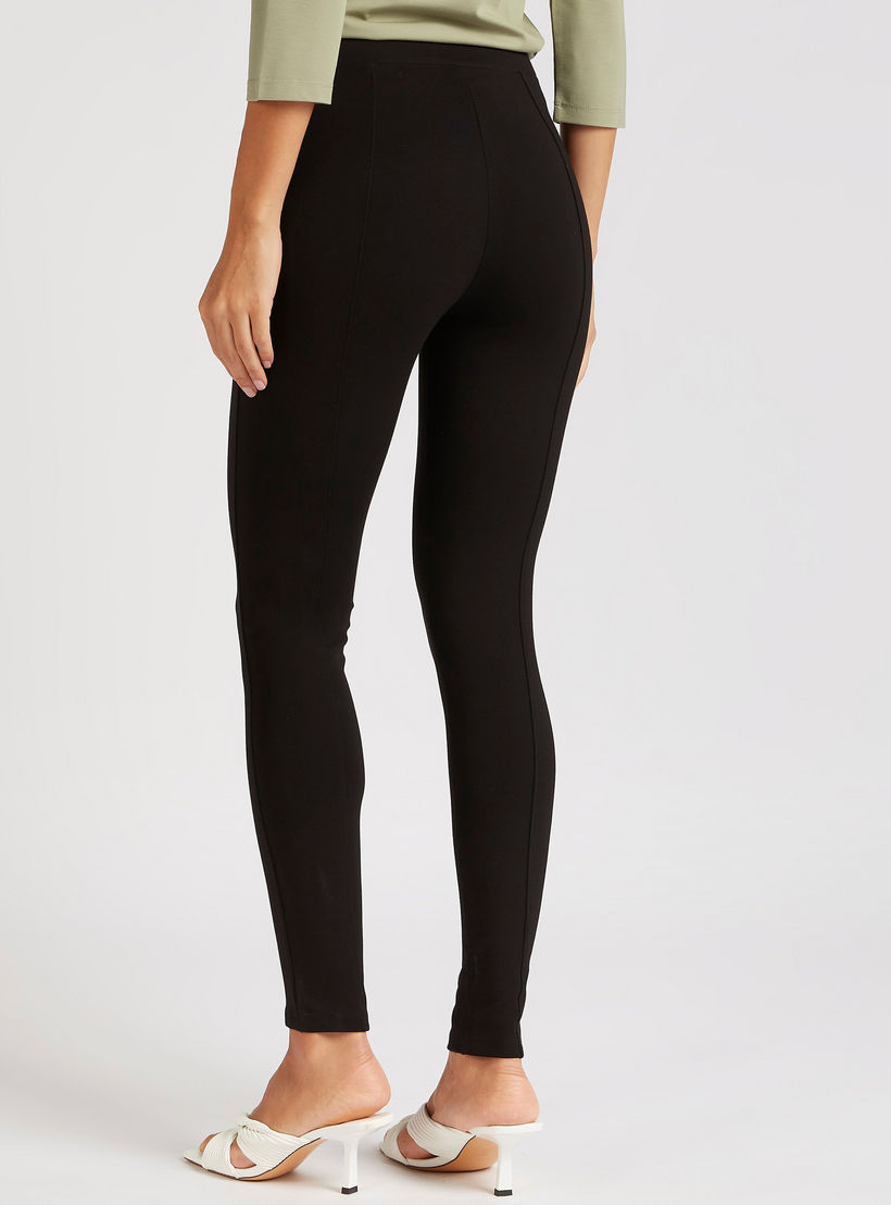 بنطلون بونتي سادة بأزرار-women-clothing-bottoms-trousers-image-1