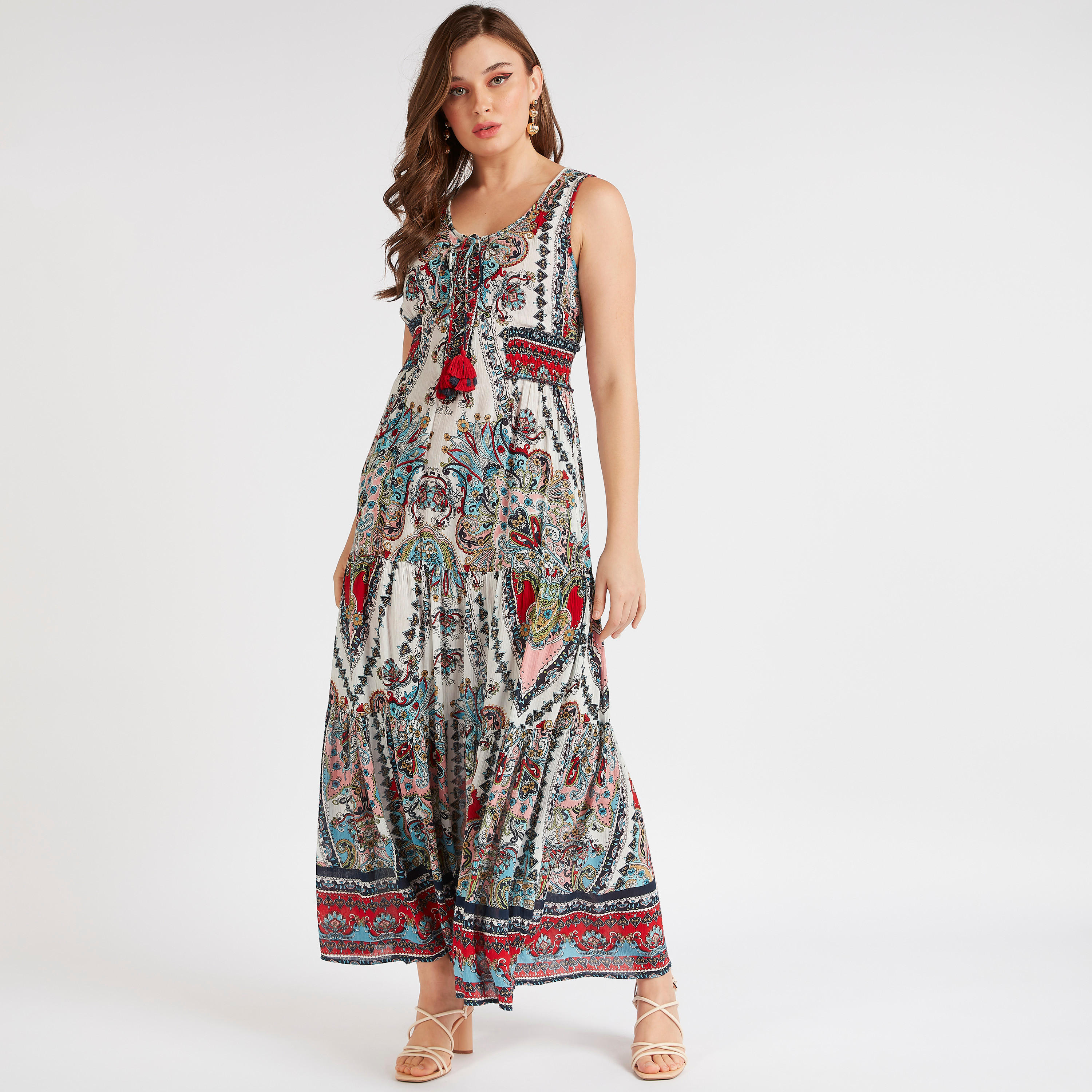 Printed Sleeveless A-line Maxi Dress-women-clothing-dresses-image-1