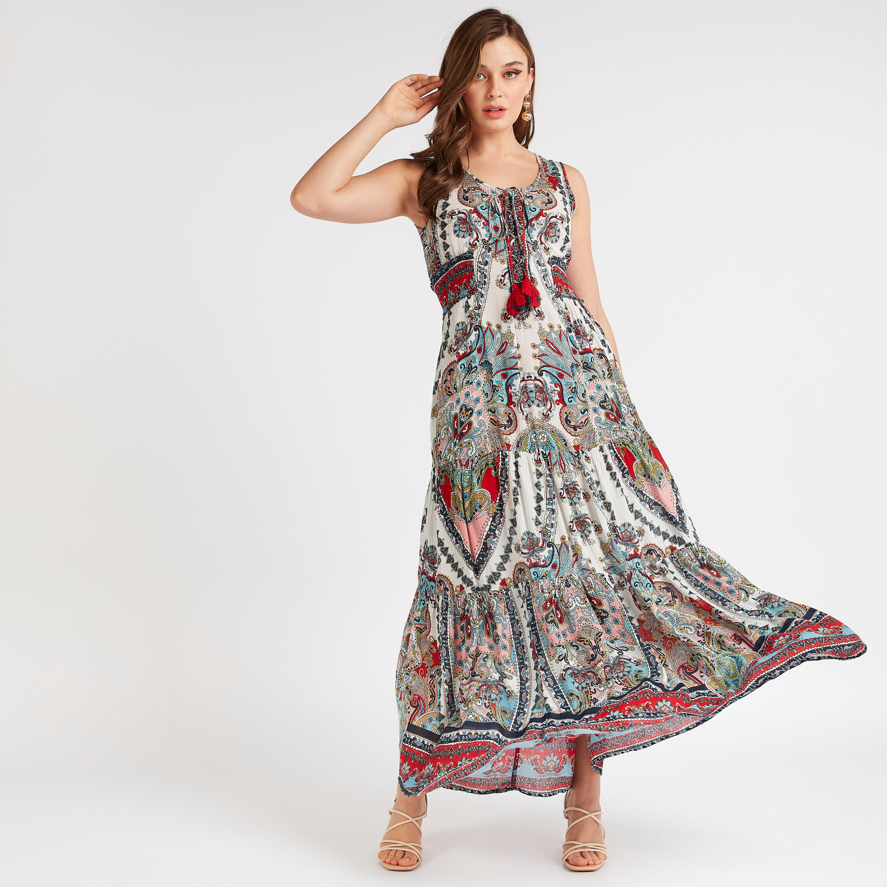 Printed Sleeveless A-line Maxi Dress-women-clothing-dresses-image-2