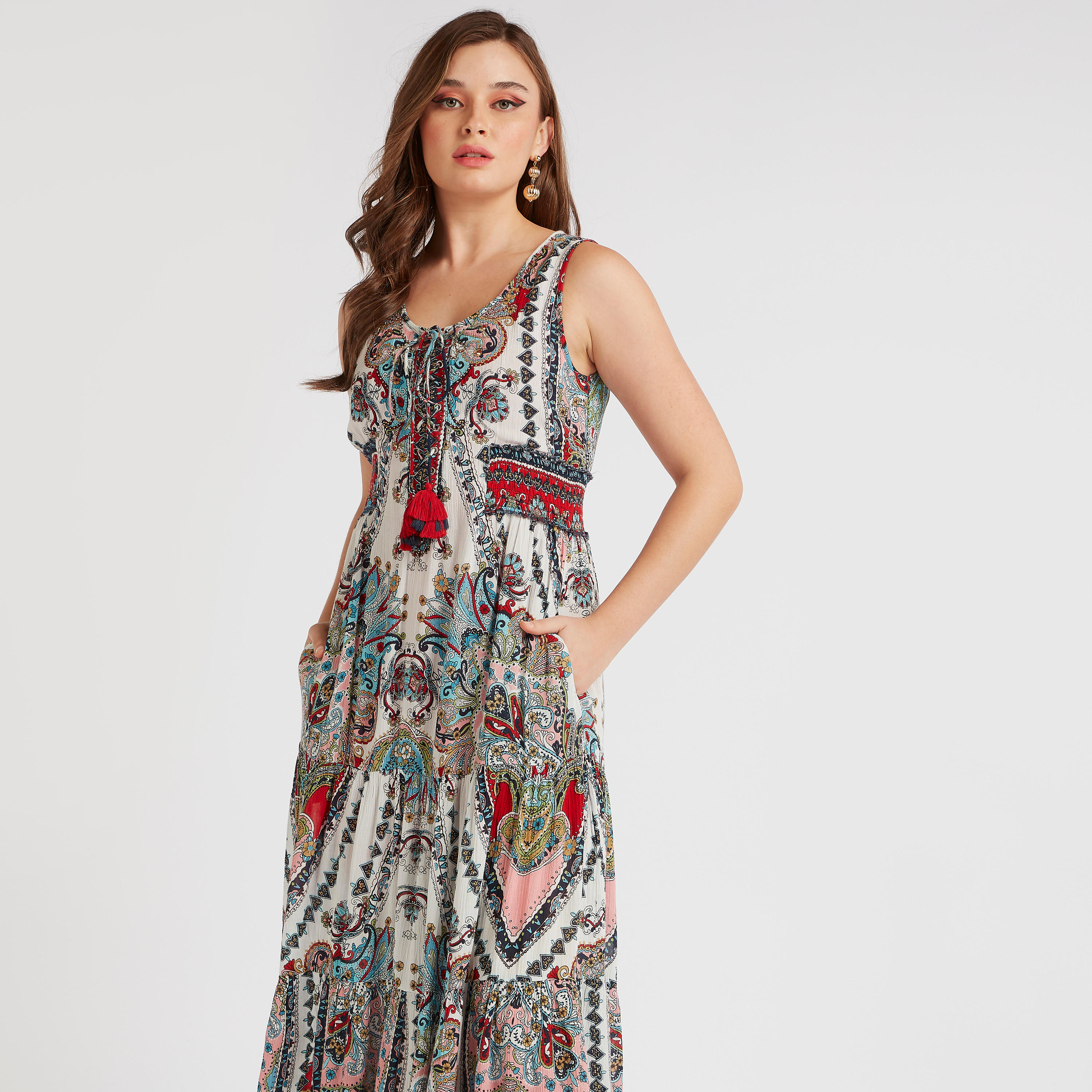 Printed Sleeveless A-line Maxi Dress-women-clothing-dresses-image-5