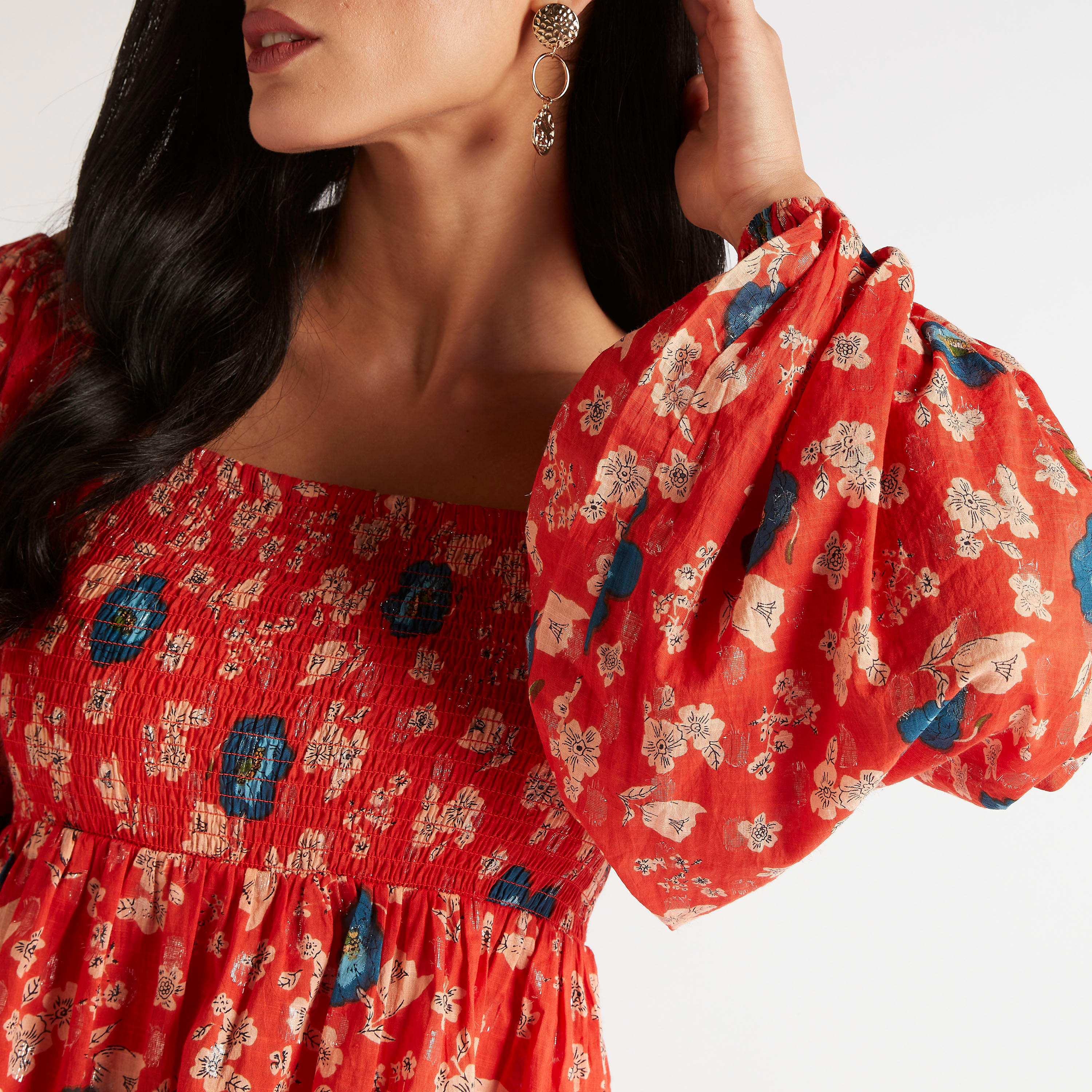 بلوزة بيبلوم بياقة باردو وأكمام طويلة وطبعات زهرية-women-clothing-shirtsandblouses-blouses-image-5