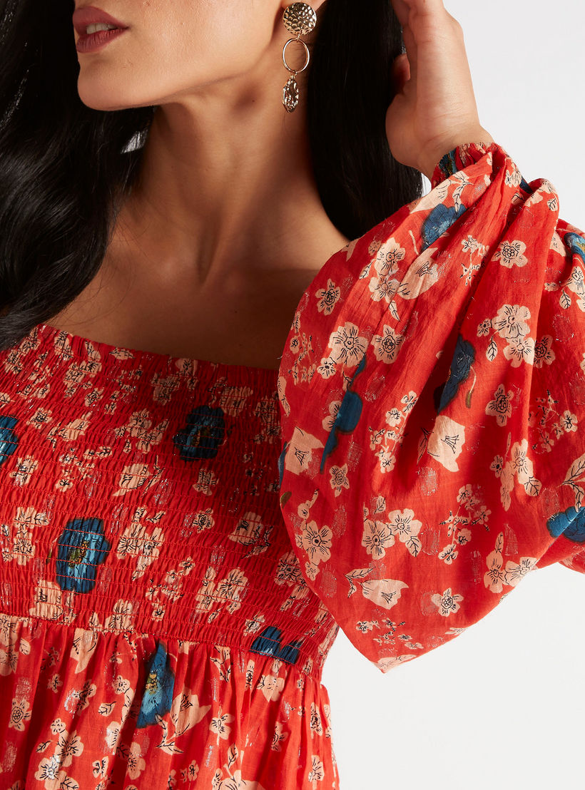 بلوزة بيبلوم بياقة باردو وأكمام طويلة وطبعات زهرية-women-clothing-shirtsandblouses-blouses-image-5