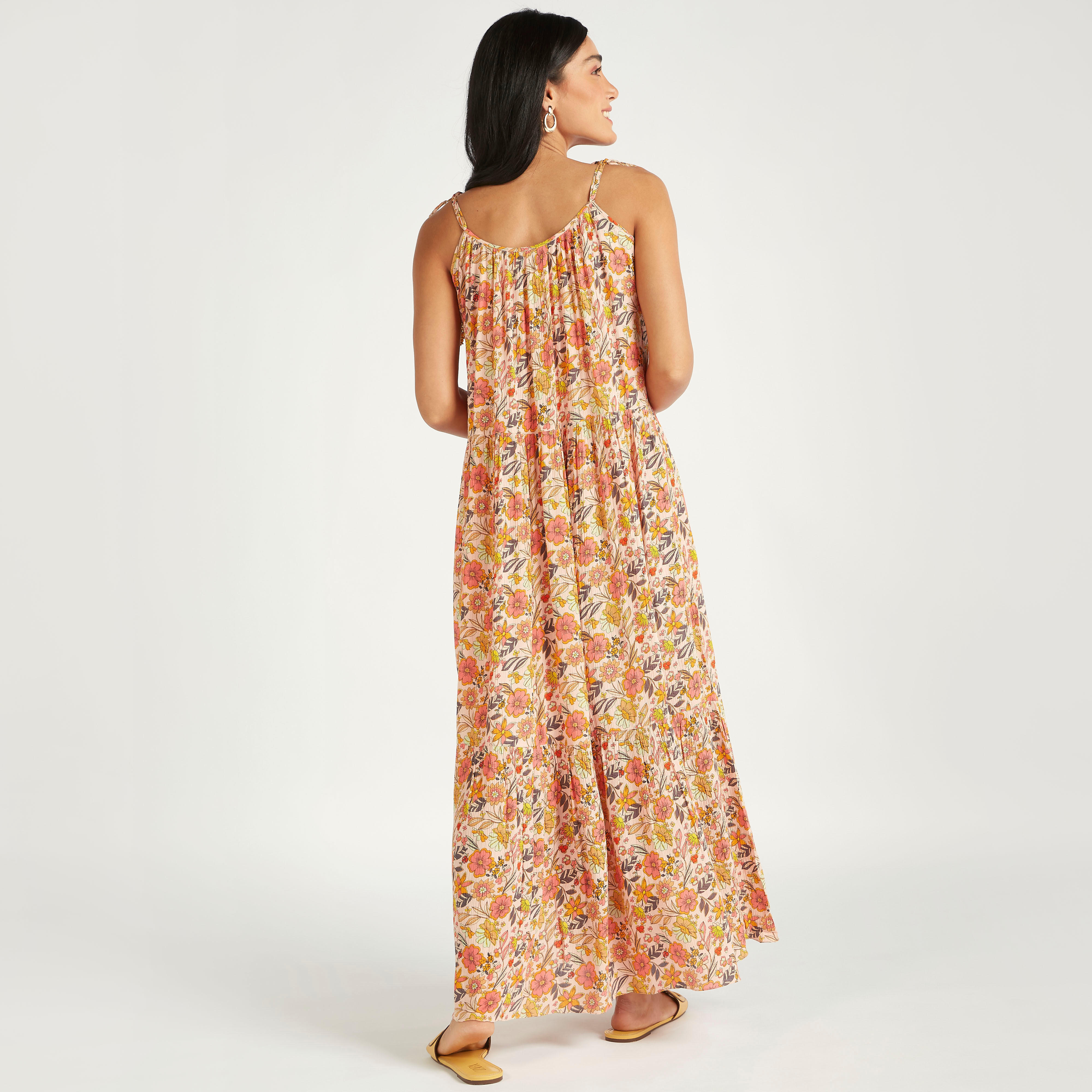 فستان إيه لاين طويل بطبعات أزهار وأربطة كتف-women-clothing-dresses-image-4
