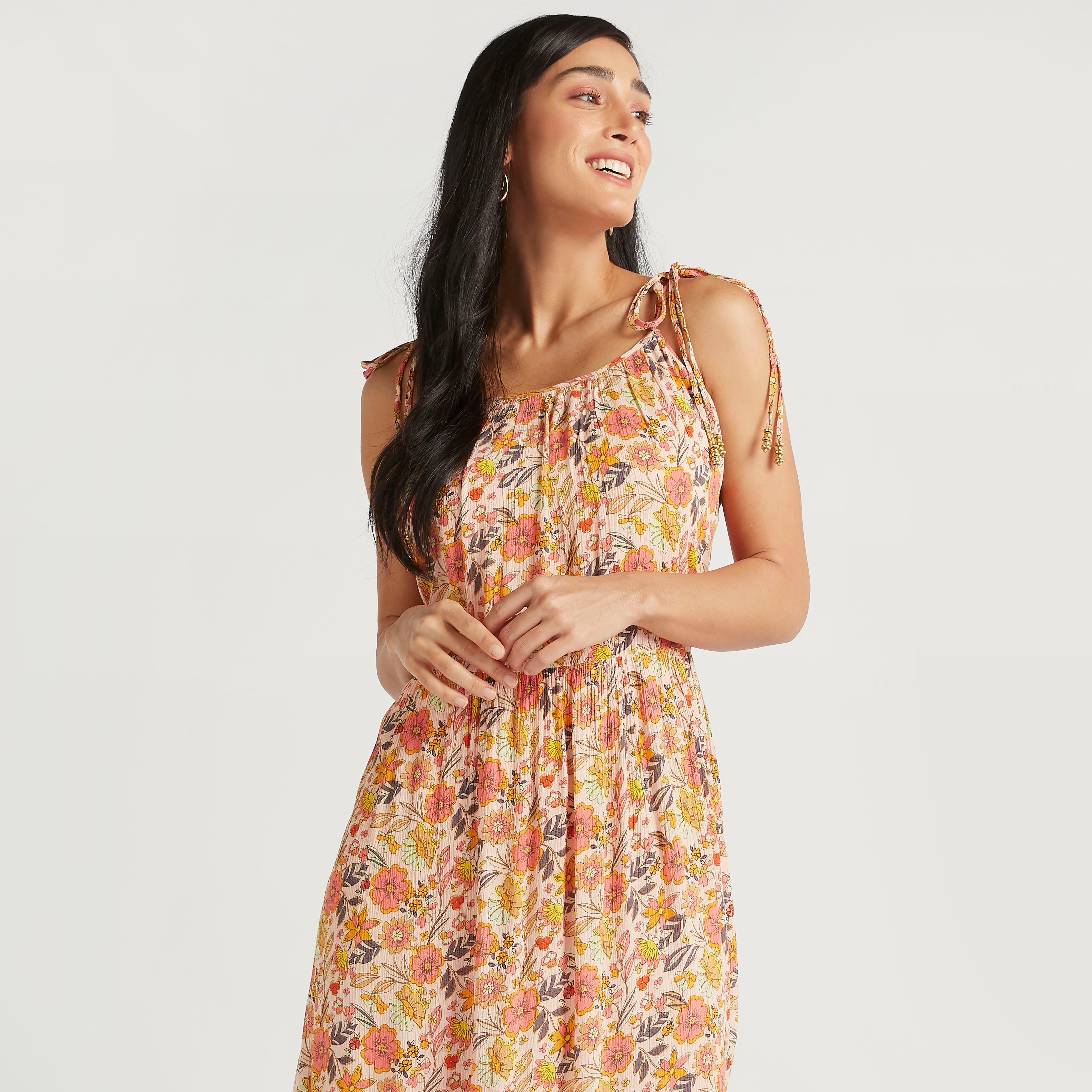 فستان إيه لاين طويل بطبعات أزهار وأربطة كتف-women-clothing-dresses-image-5