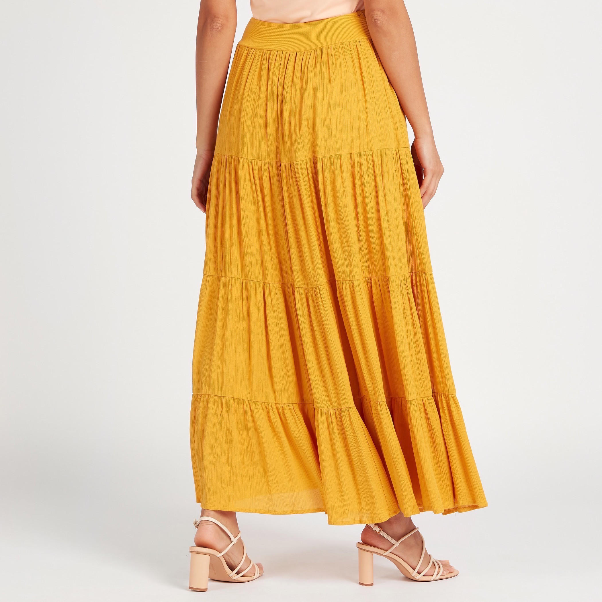 تنورة طويلة سادة متعددة الطبقات-women-clothing-bottoms-skirts-image-3
