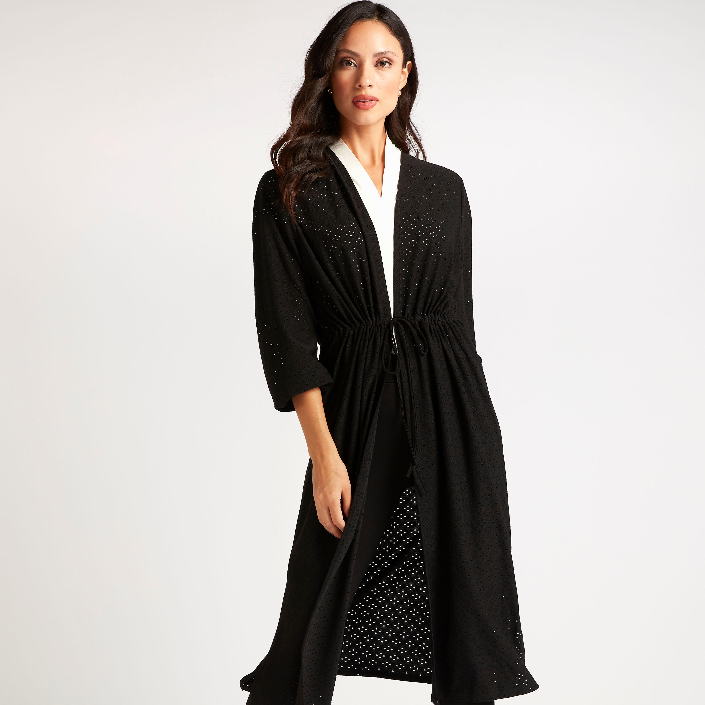 سترة طويلة شيفلي بأكمام طويلة ورباط إغلاق-women-clothing-shirtsandblouses-blouses-image-6