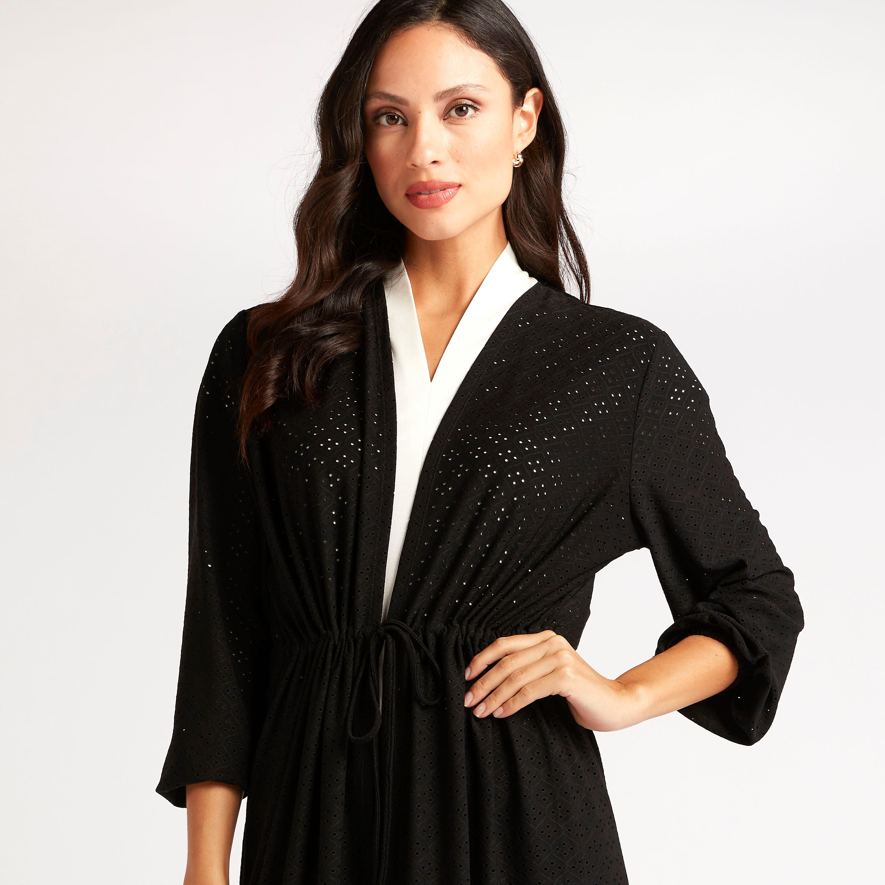سترة طويلة شيفلي بأكمام طويلة ورباط إغلاق-women-clothing-shirtsandblouses-blouses-image-4