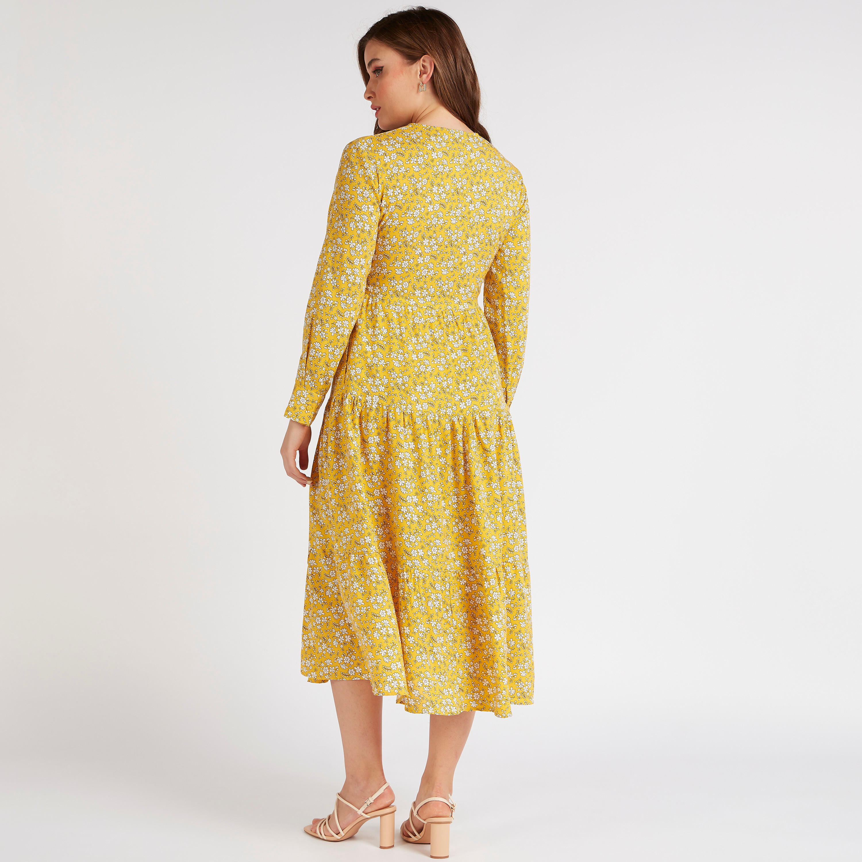 فستان ميدي ملفوف بأربطة وجيوب وطبعات أزهار-women-clothing-dresses-image-4
