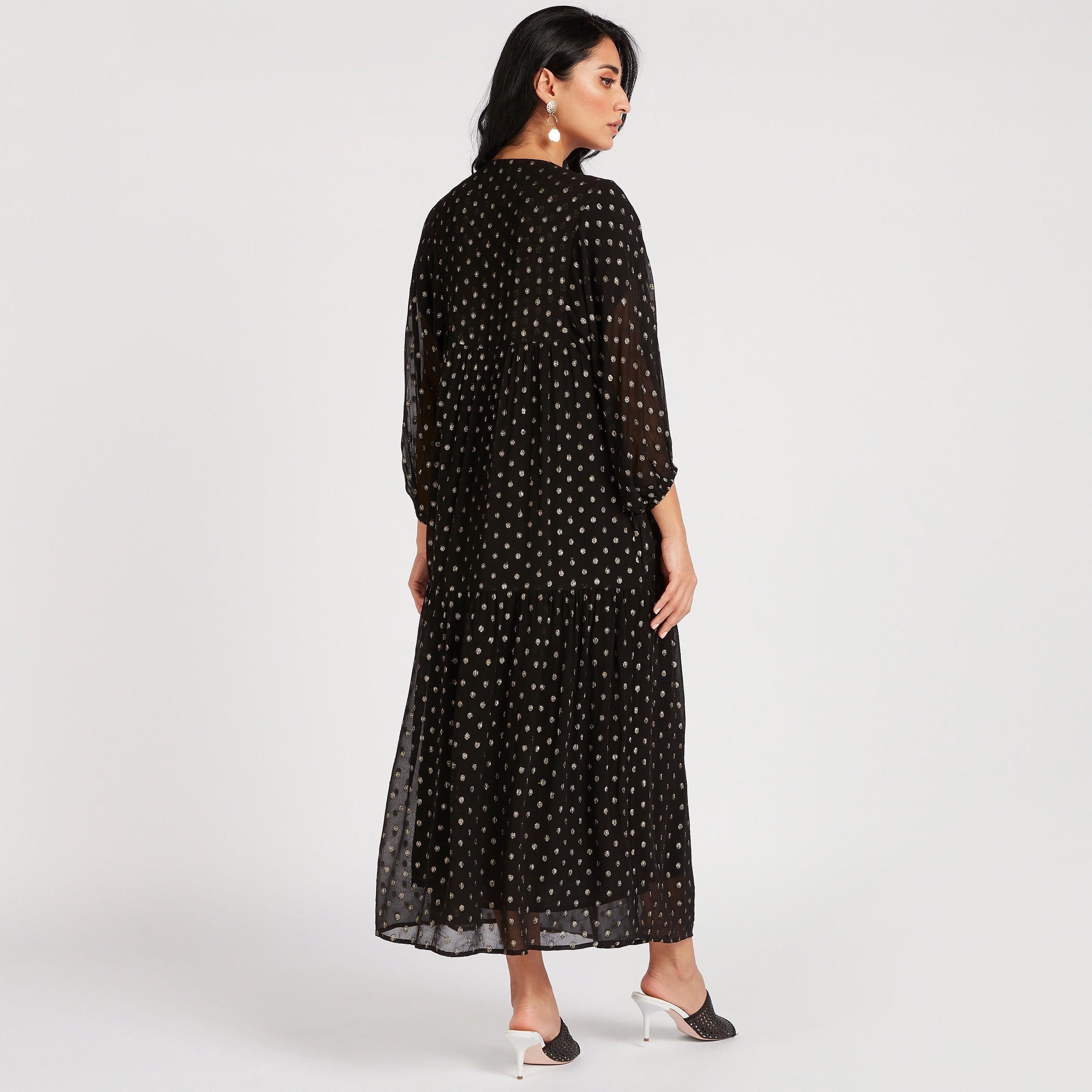 Embroidered Maxi A-line Dress with Long Sleeves-women-clothing-dresses-image-4