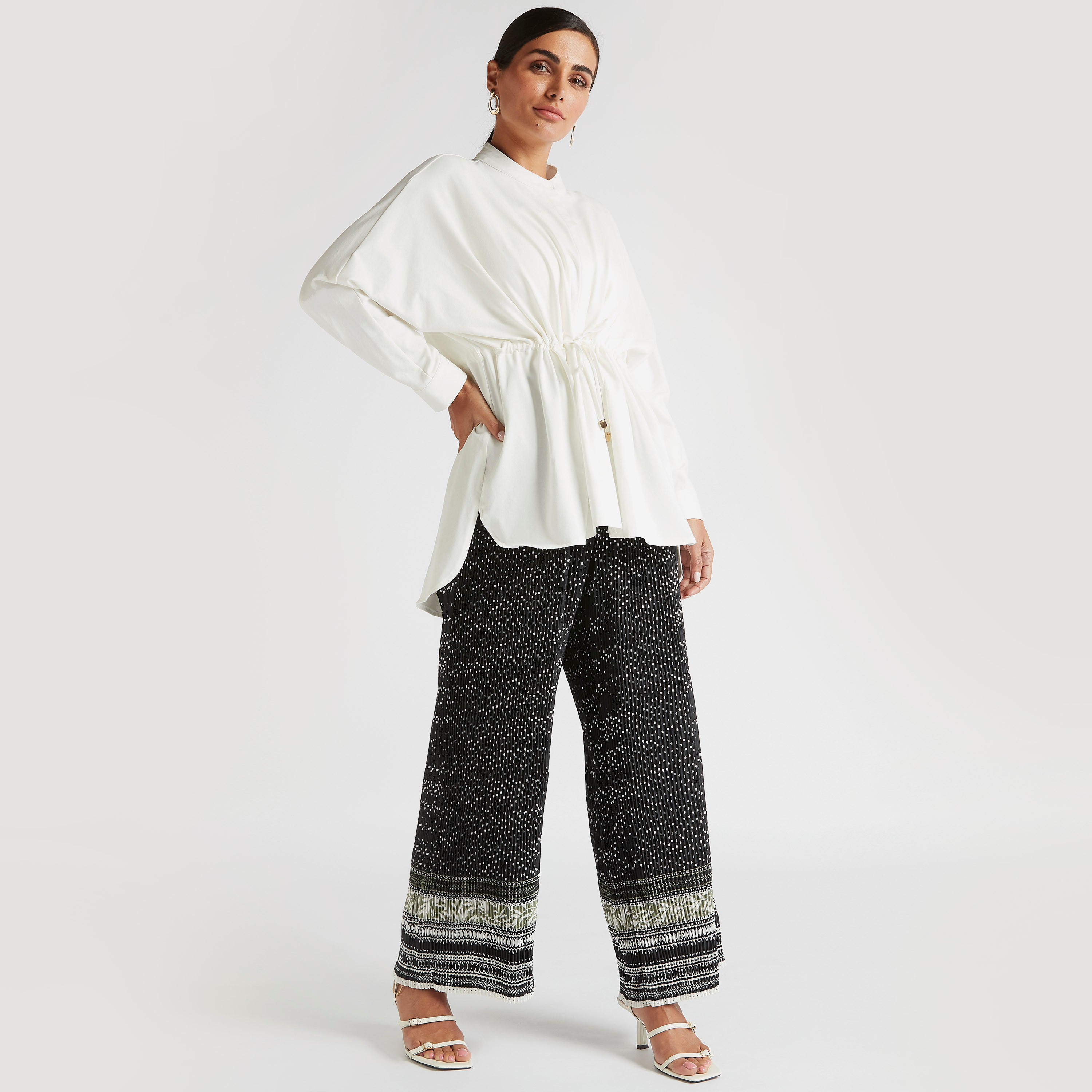 Printed Mid-Rise Palazzo Pants with Drawstring Closure-women-clothing-bottoms-trousers-image-2