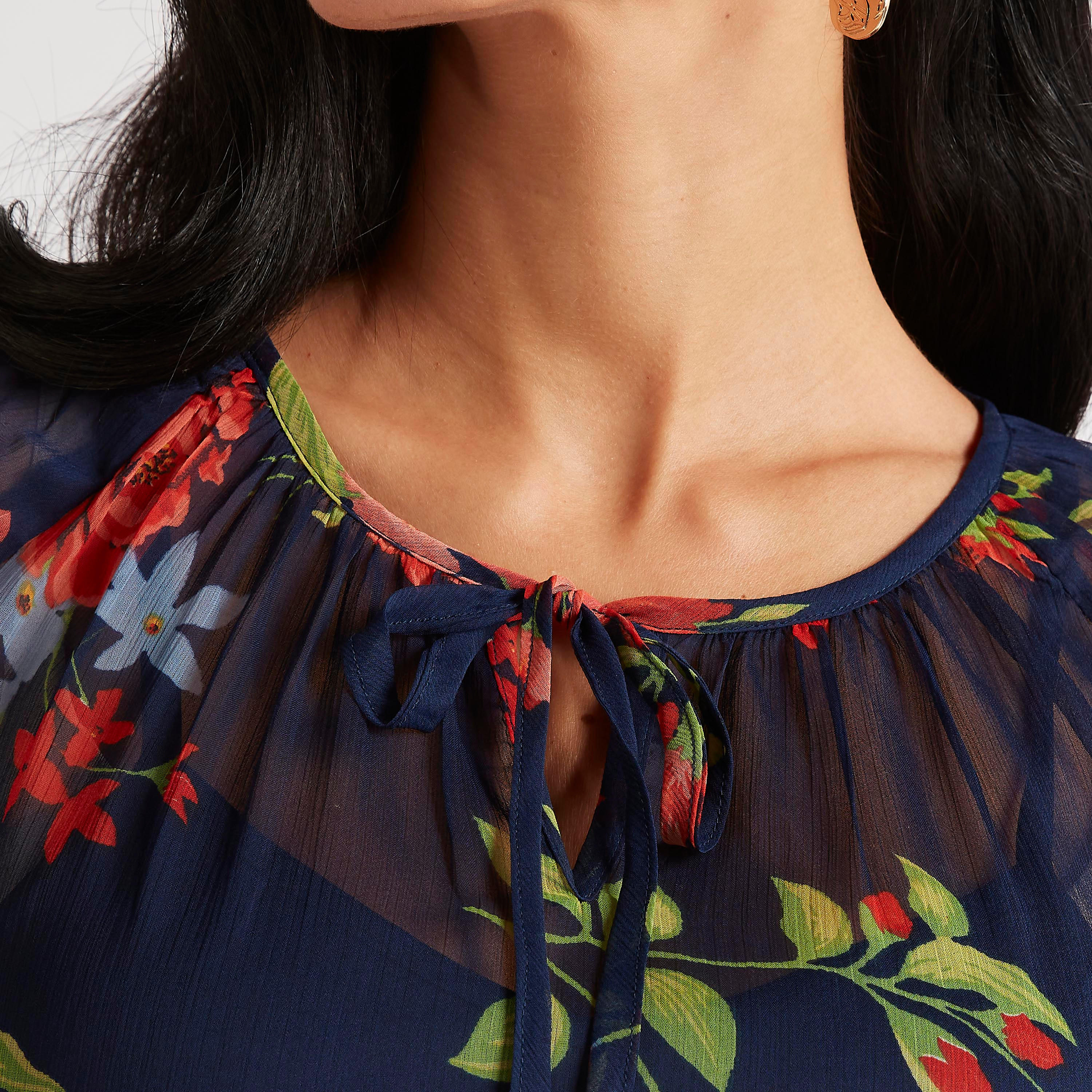 فستان إيه لاين طويل بطبعات أزهار وأكمام طويلة وحزام رباط-women-clothing-dresses-image-3