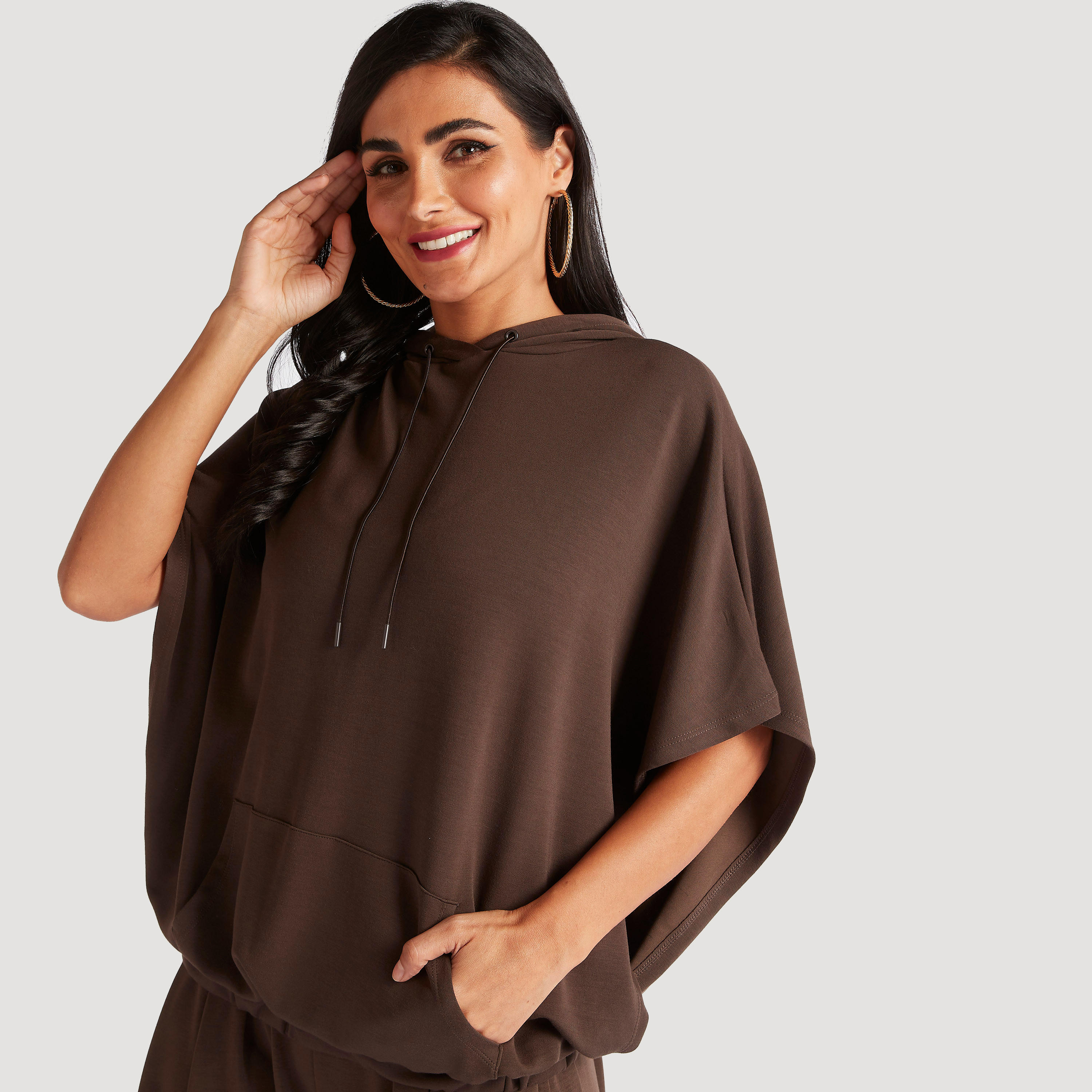 Solid Hoodie with Kangaroo Pocket-women-winterwear-hoodiesandsweatshirts-hoodies-image-6
