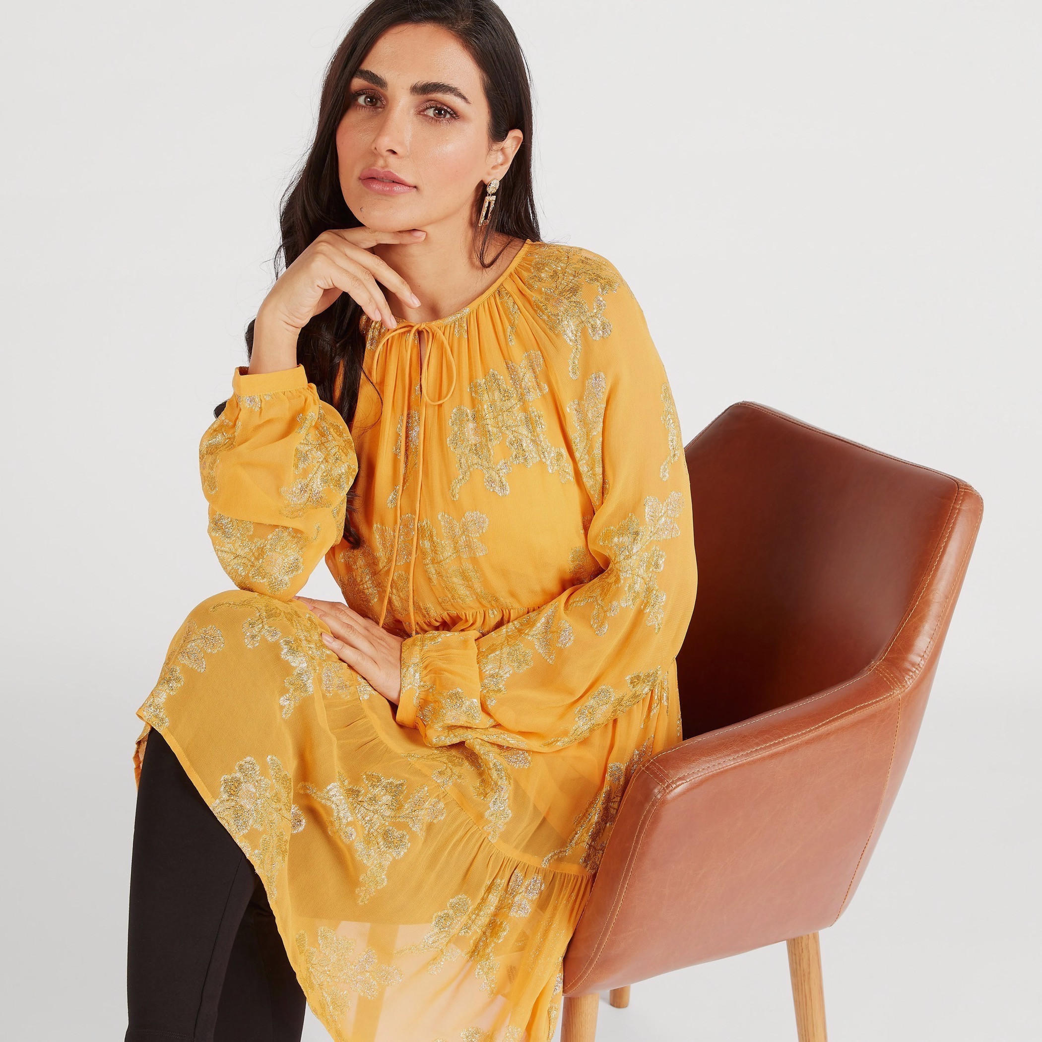 تونيك مطرّز متعدد الطبقات بأربطة عنق وأكمام طويلة-women-clothing-shirtsandblouses-blouses-image-5