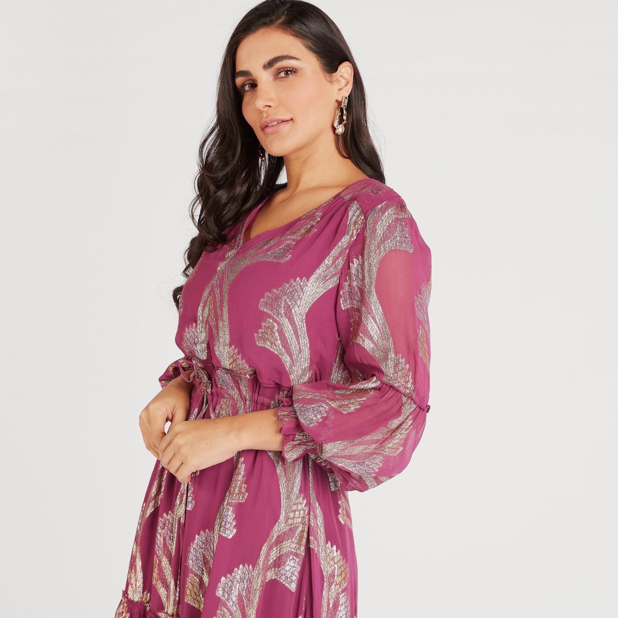 فستان إيه لاين طويل بطبعات أزهار وأربطة-women-clothing-dresses-image-7