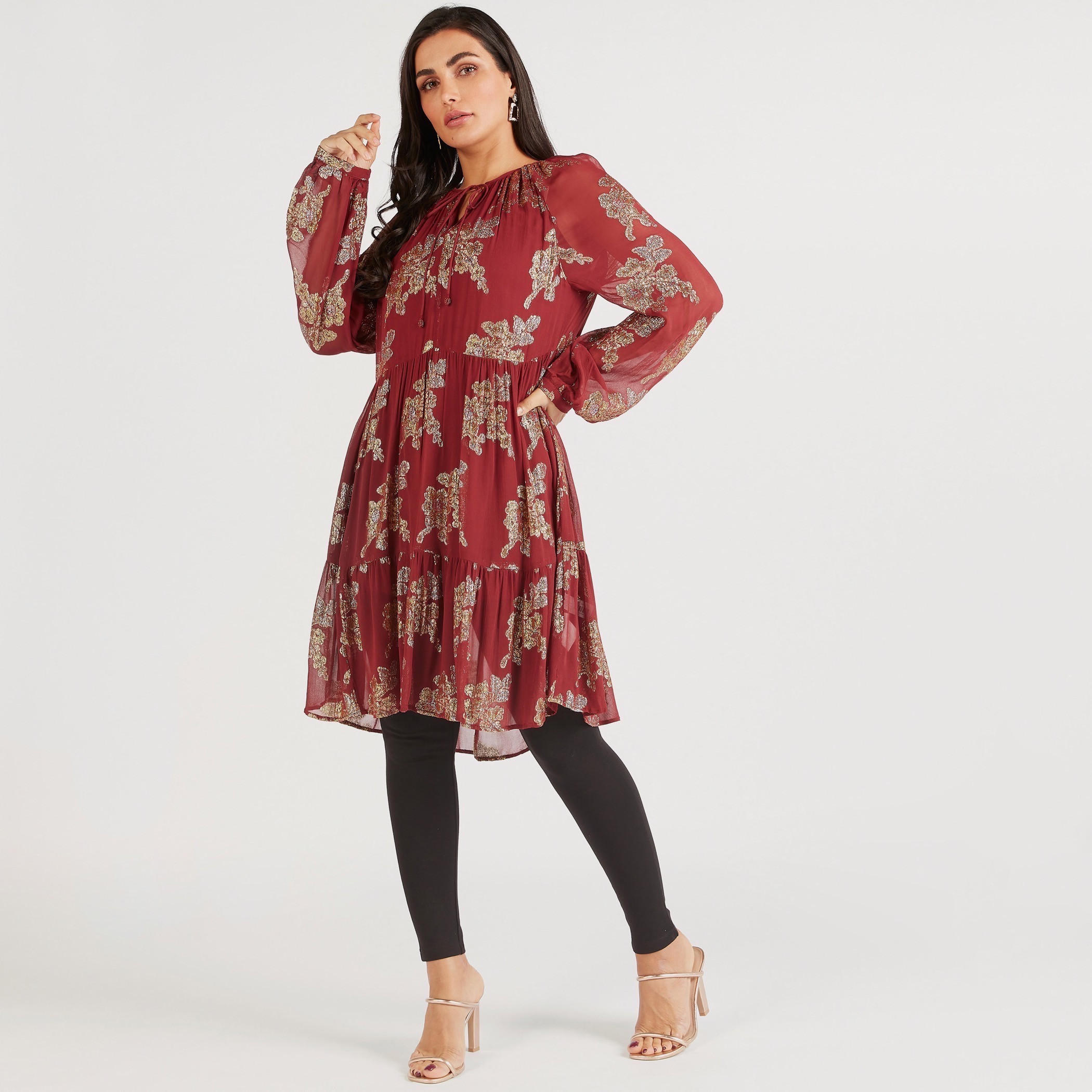 تونيك مطرّز متعدد الطبقات بأربطة عنق وأكمام طويلة-women-clothing-shirtsandblouses-blouses-image-2