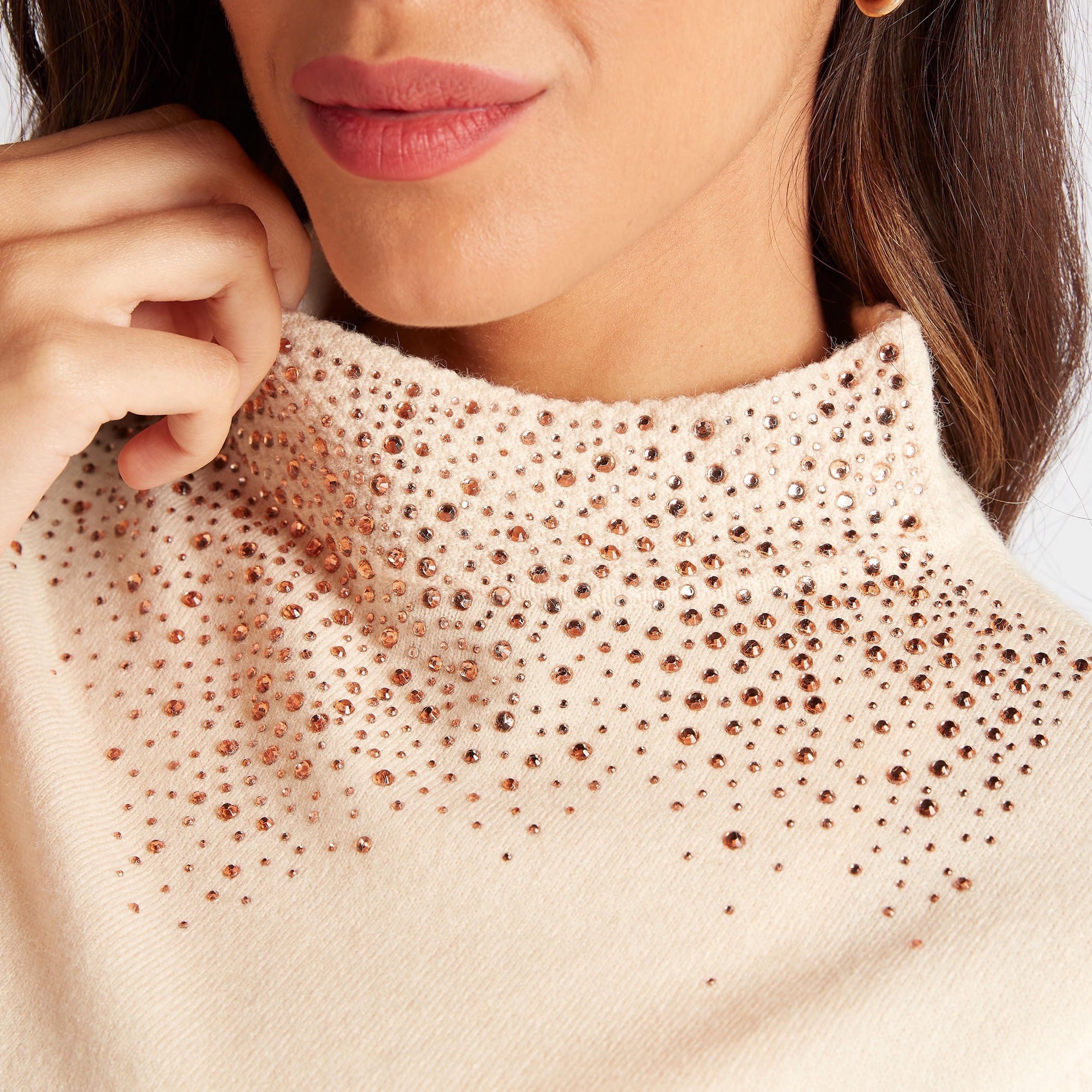 Embellished High Neck T-shirt with Long Sleeves-women-clothing-tshirts-image-3
