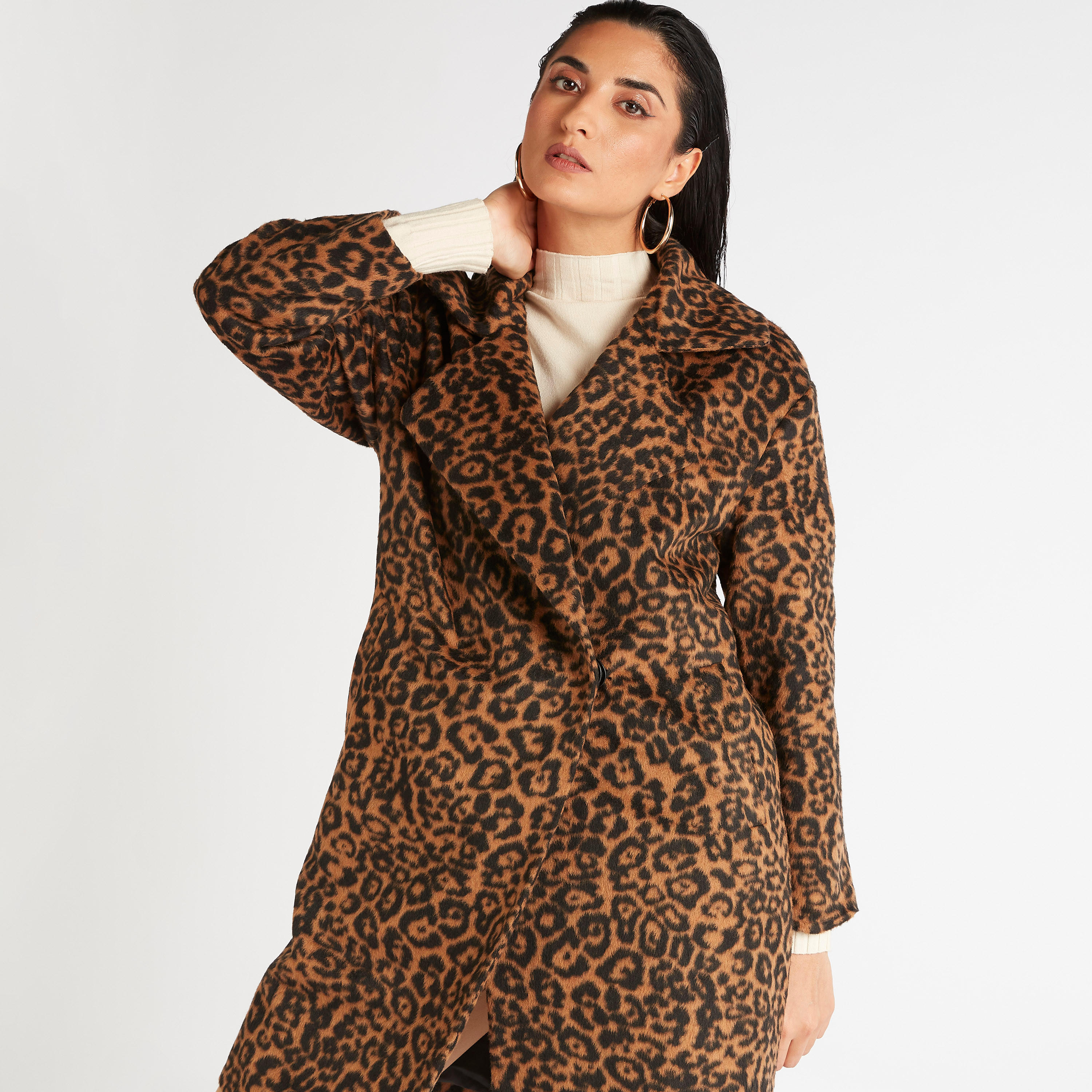 جاكيت بطبعات حيوانات وياقة عادية وأكمام طويلة-women-winterwear-coatsandjackets-jackets-image-6