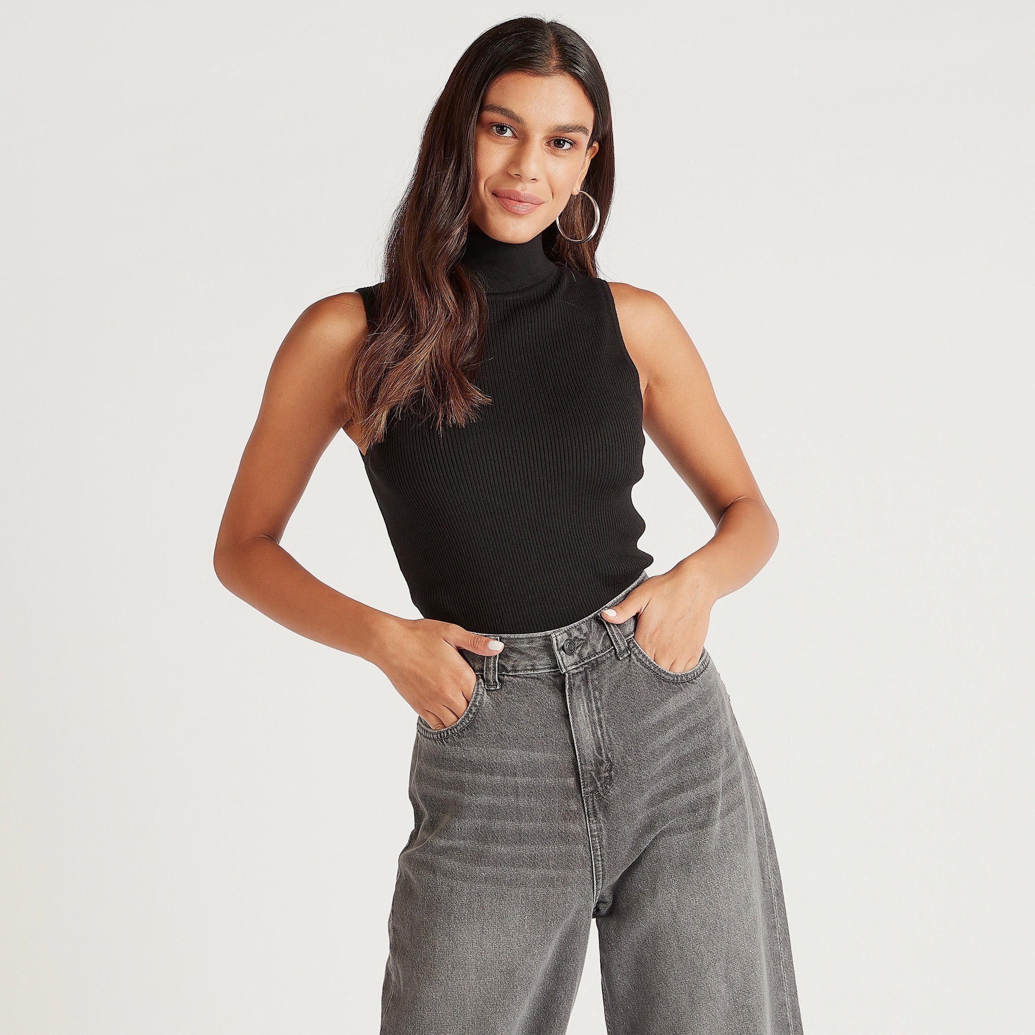 كنزة دون أكمام بارزة الملمس بياقة عالية-women-clothing-cardigansandjumpers-jumpers-image-1