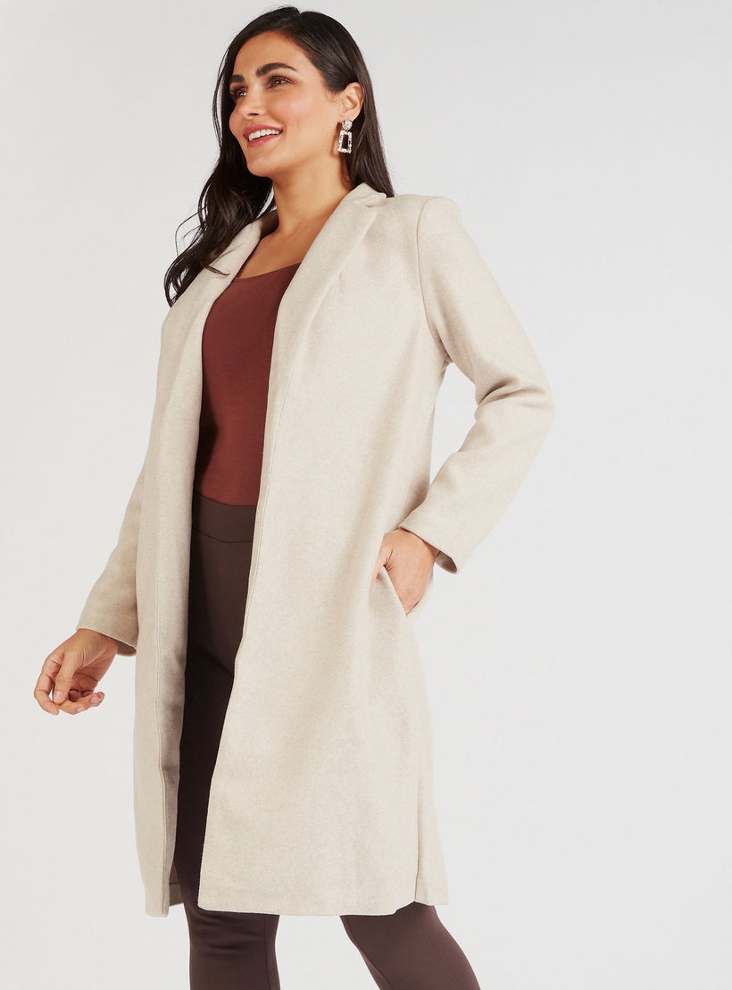 جاكيت طويل سادة بياقة مطوية-women-winterwear-coatsandjackets-jackets-image-8