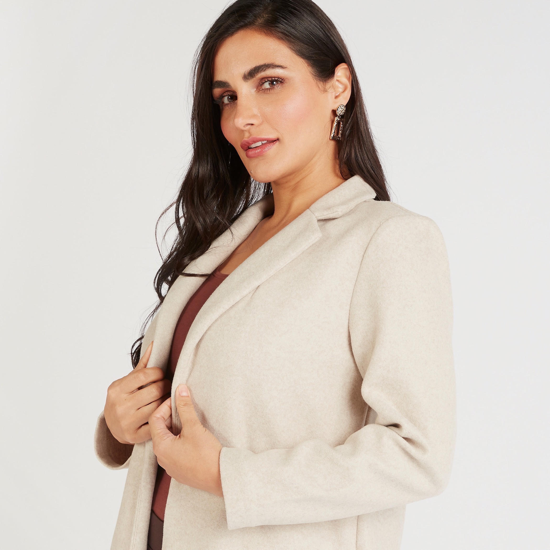 جاكيت طويل سادة بياقة مطوية-women-winterwear-coatsandjackets-jackets-image-6