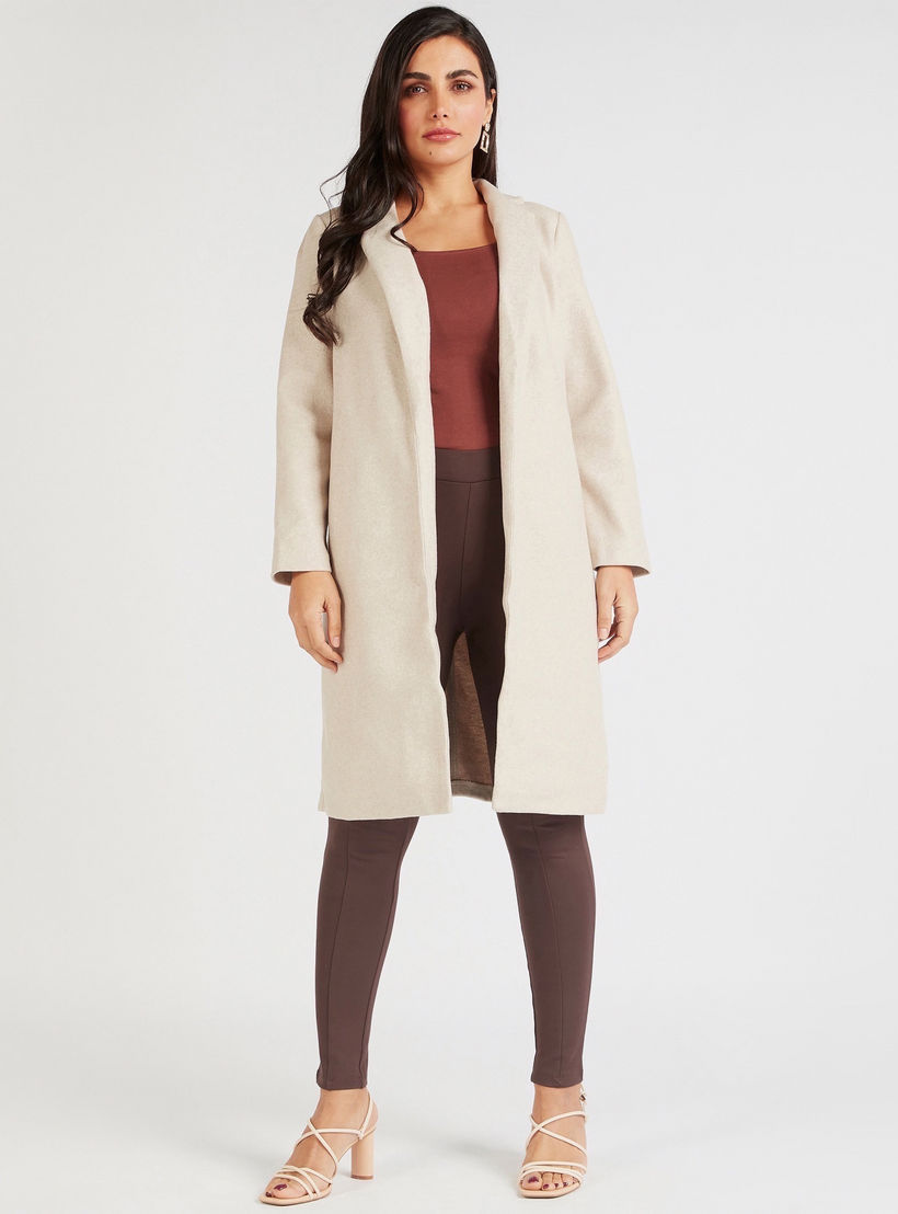 جاكيت طويل سادة بياقة مطوية-women-winterwear-coatsandjackets-jackets-image-4