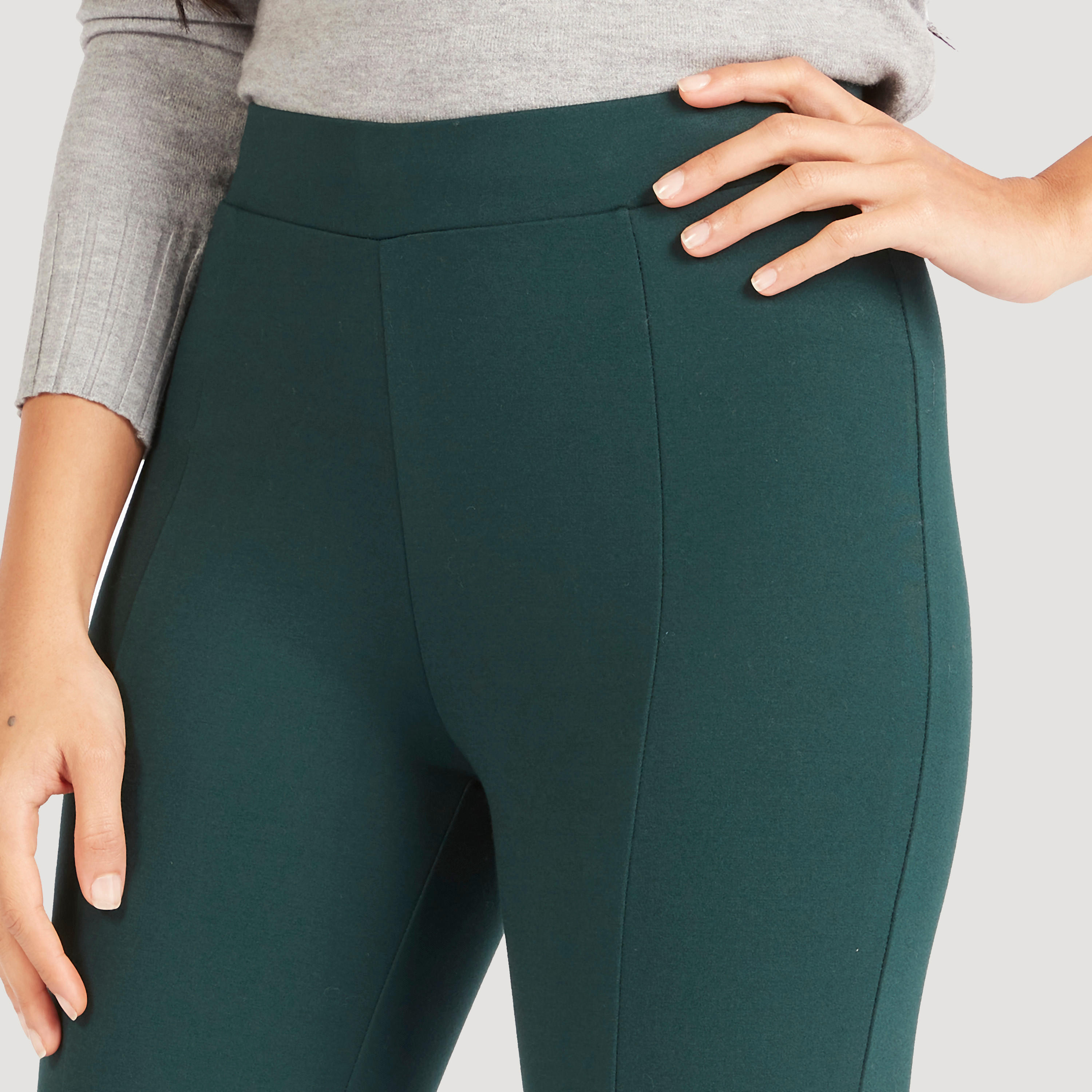 Solid High-Rise Leggings with Elasticised Waistband-women-clothing-bottoms-leggings-image-3