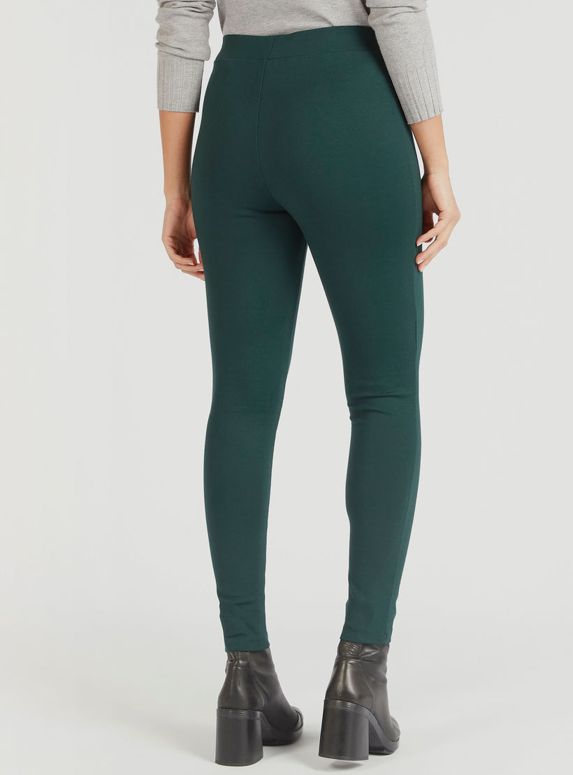 Solid High-Rise Leggings with Elasticised Waistband-women-clothing-bottoms-leggings-image-4
