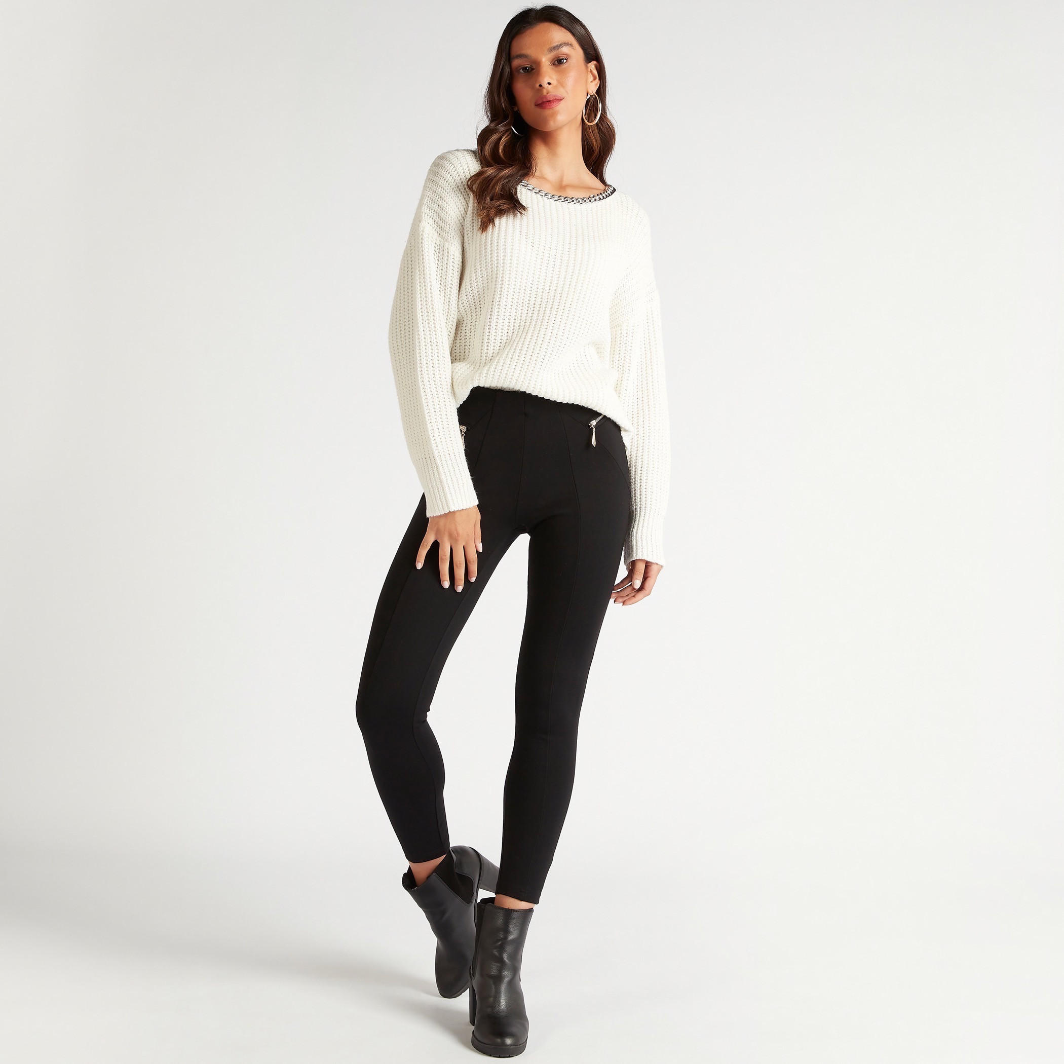 كنزة بارزة الملمس بأكمام طويلة وزينة سلسلة-women-clothing-cardigansandjumpers-jumpers-image-6
