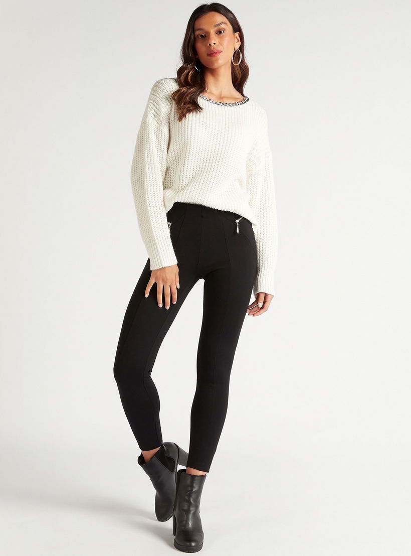 كنزة بارزة الملمس بأكمام طويلة وزينة سلسلة-women-clothing-cardigansandjumpers-jumpers-image-6