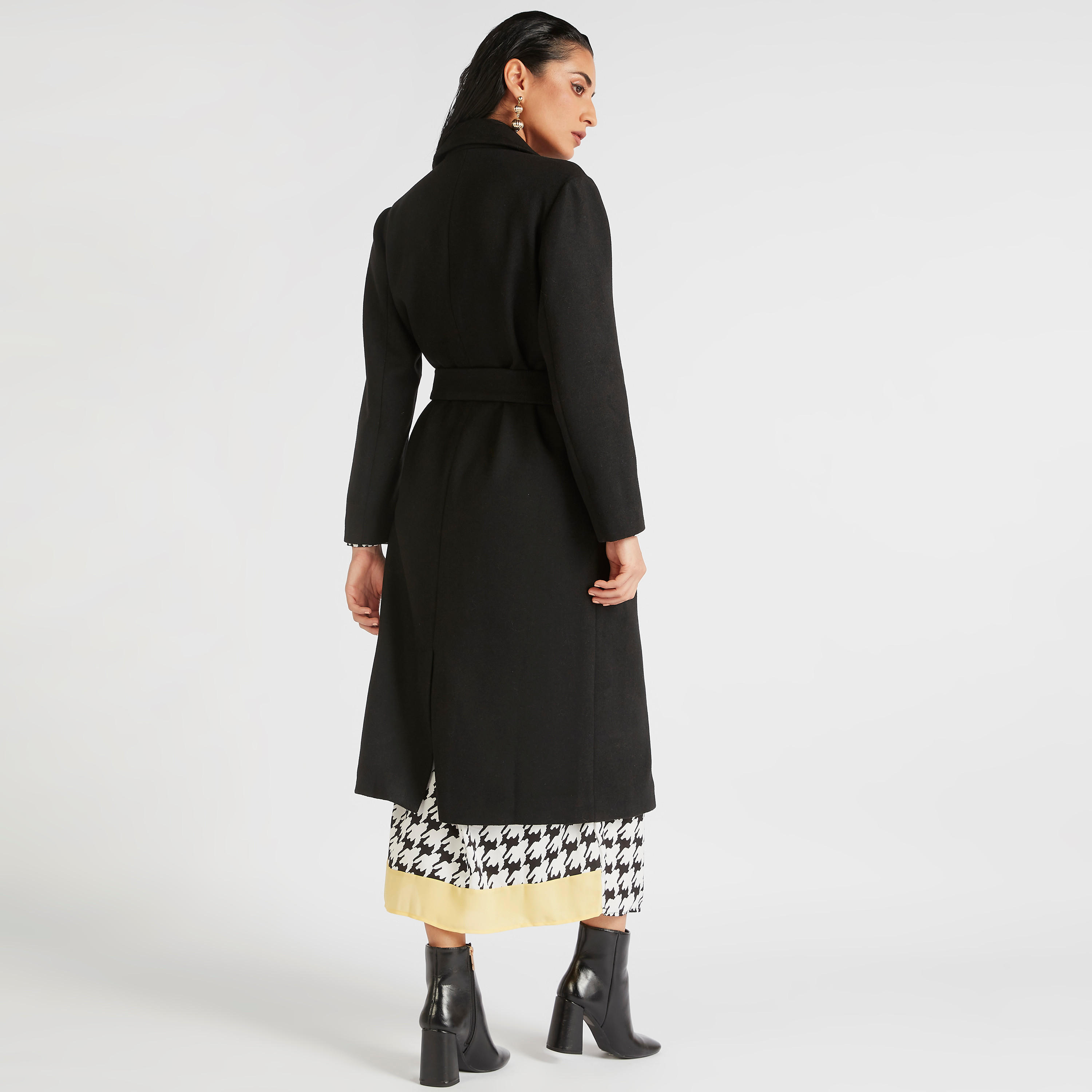 Textured Jacket with Lapel Collar and Tie Up-women-winterwear-coatsandjackets-jackets-image-4