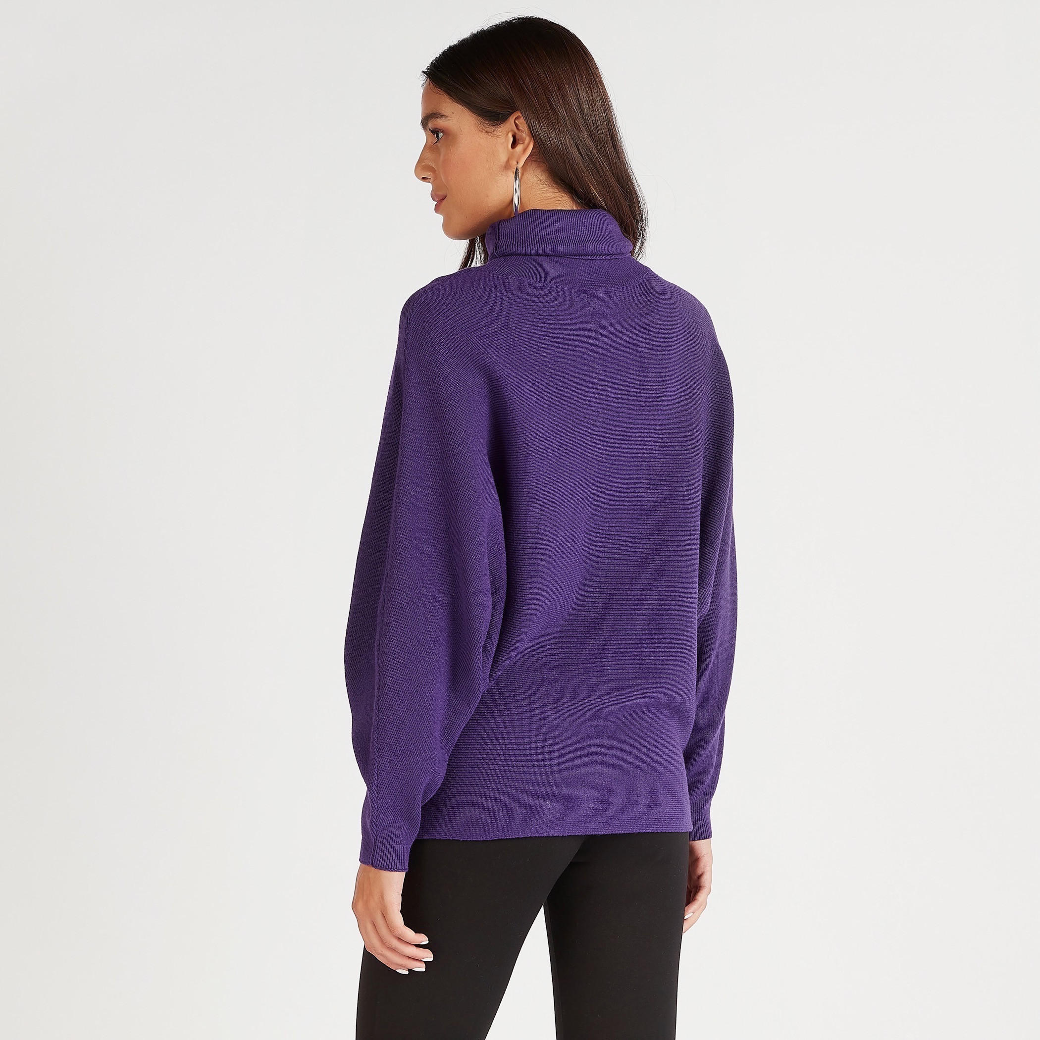 كنزة سادة بياقة عالية وأكمام طويلة-women-clothing-cardigansandjumpers-jumpers-image-4