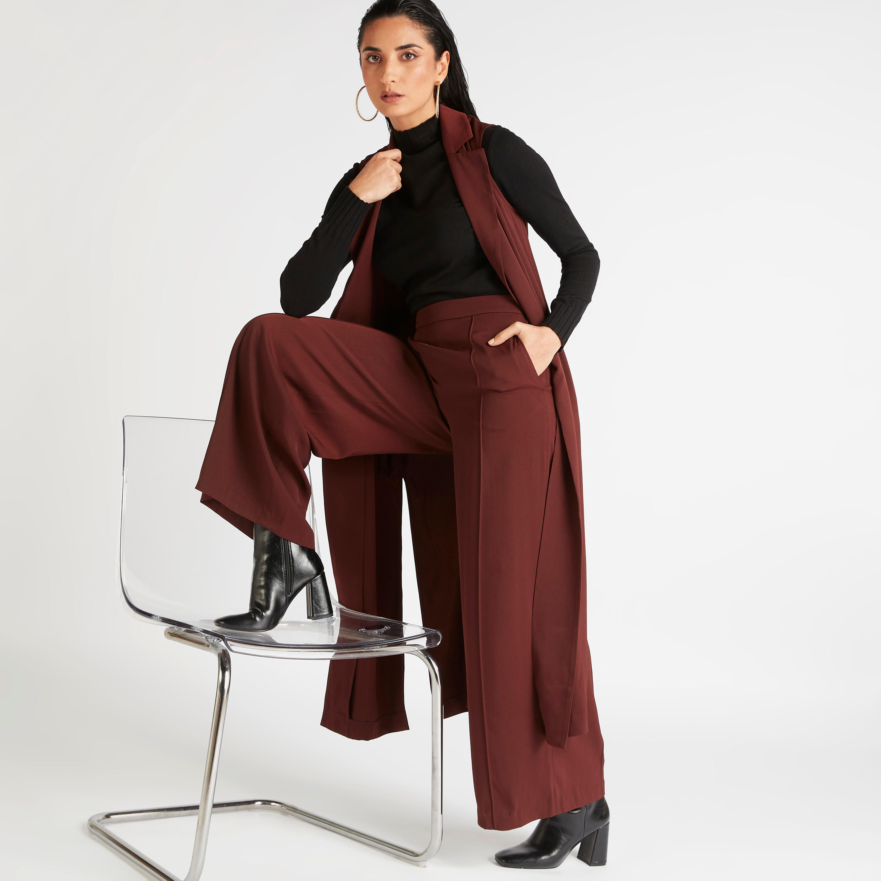 Solid Mid-Rise Palazzo Pants with Zip Closure-women-clothing-bottoms-trousers-image-2