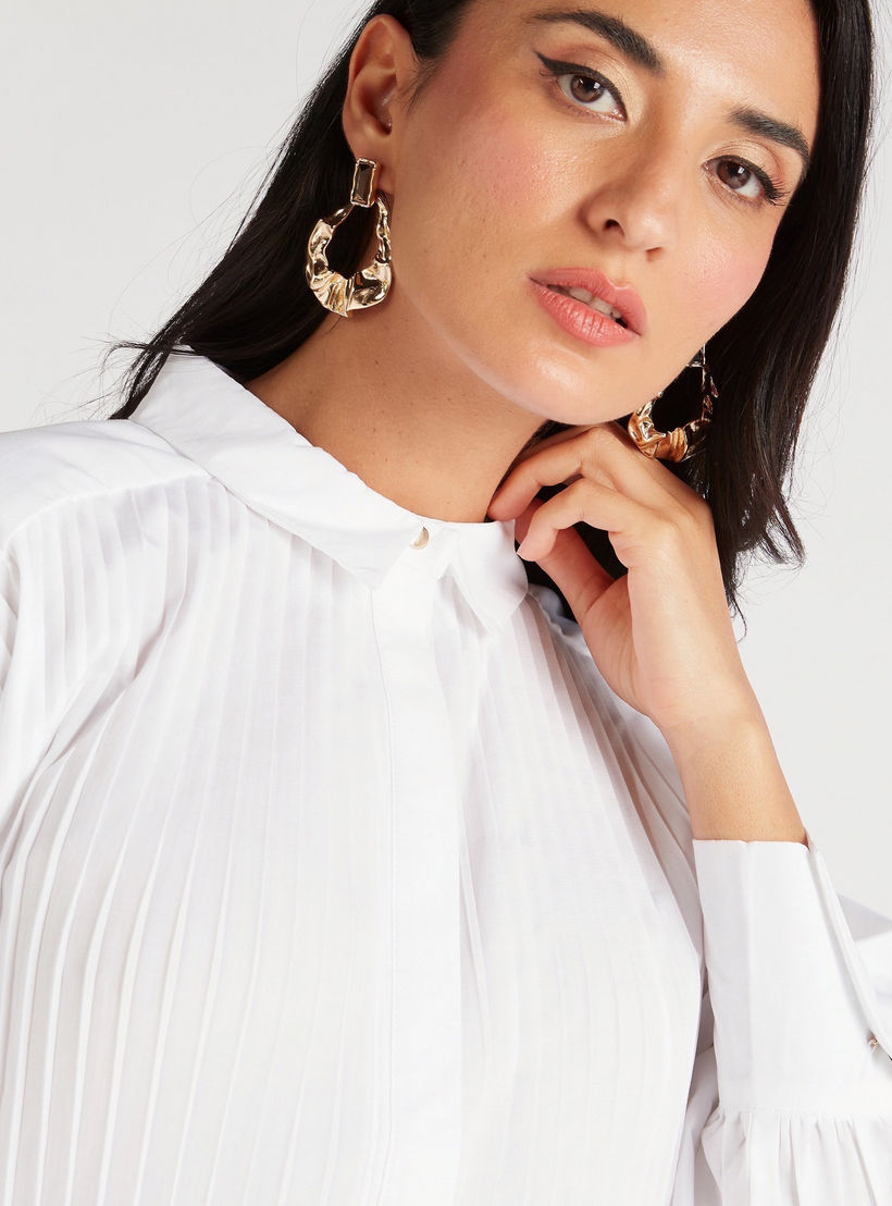 قميص بأطراف غير مستوية وياقة بكشكشة-women-clothing-shirtsandblouses-shirts-image-3
