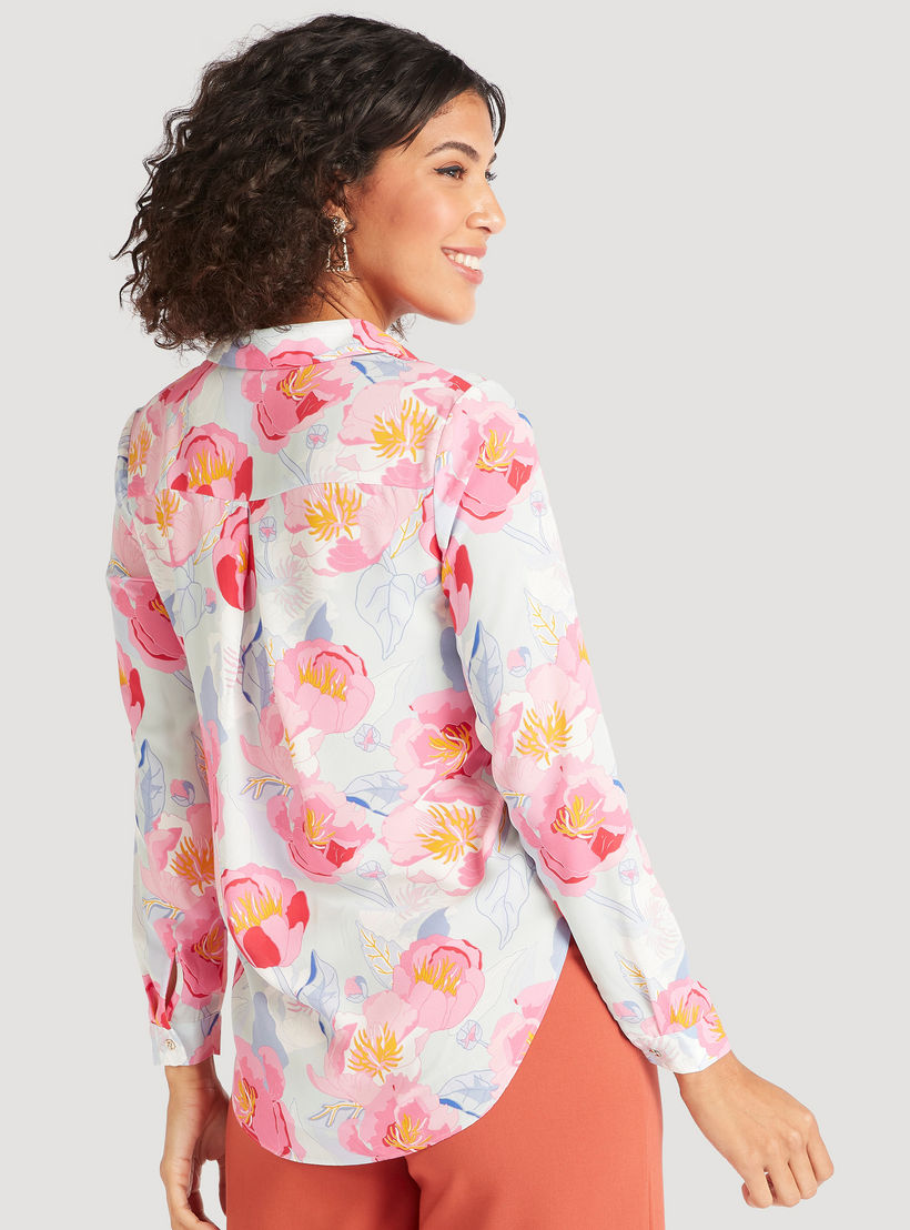 قميص بأكمام طويلة وزر إغلاق وطبعات أزهار-women-clothing-shirtsandblouses-shirts-image-3