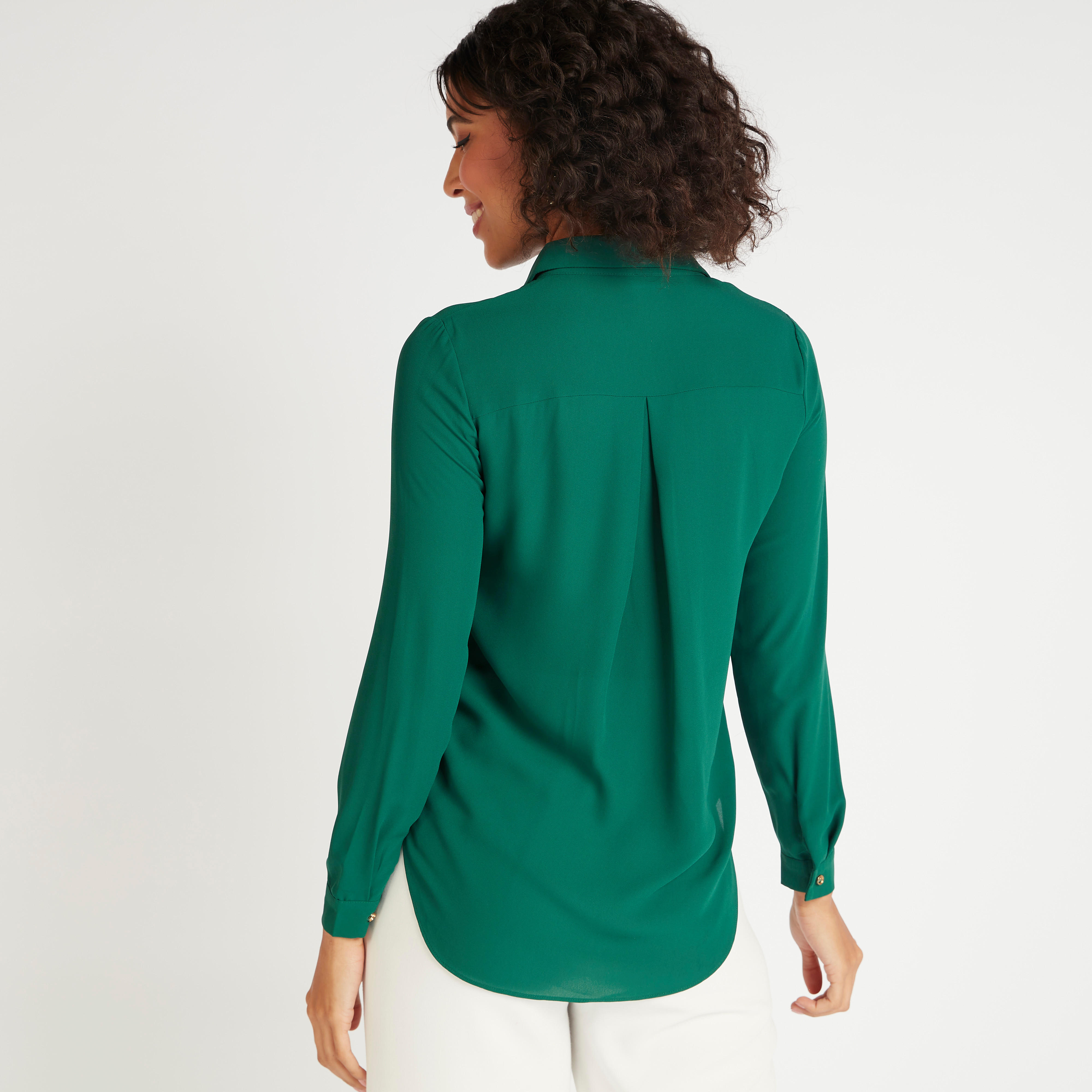 Solid Shirt with Long Sleeves and Button Closure-women-clothing-shirtsandblouses-shirts-image-4