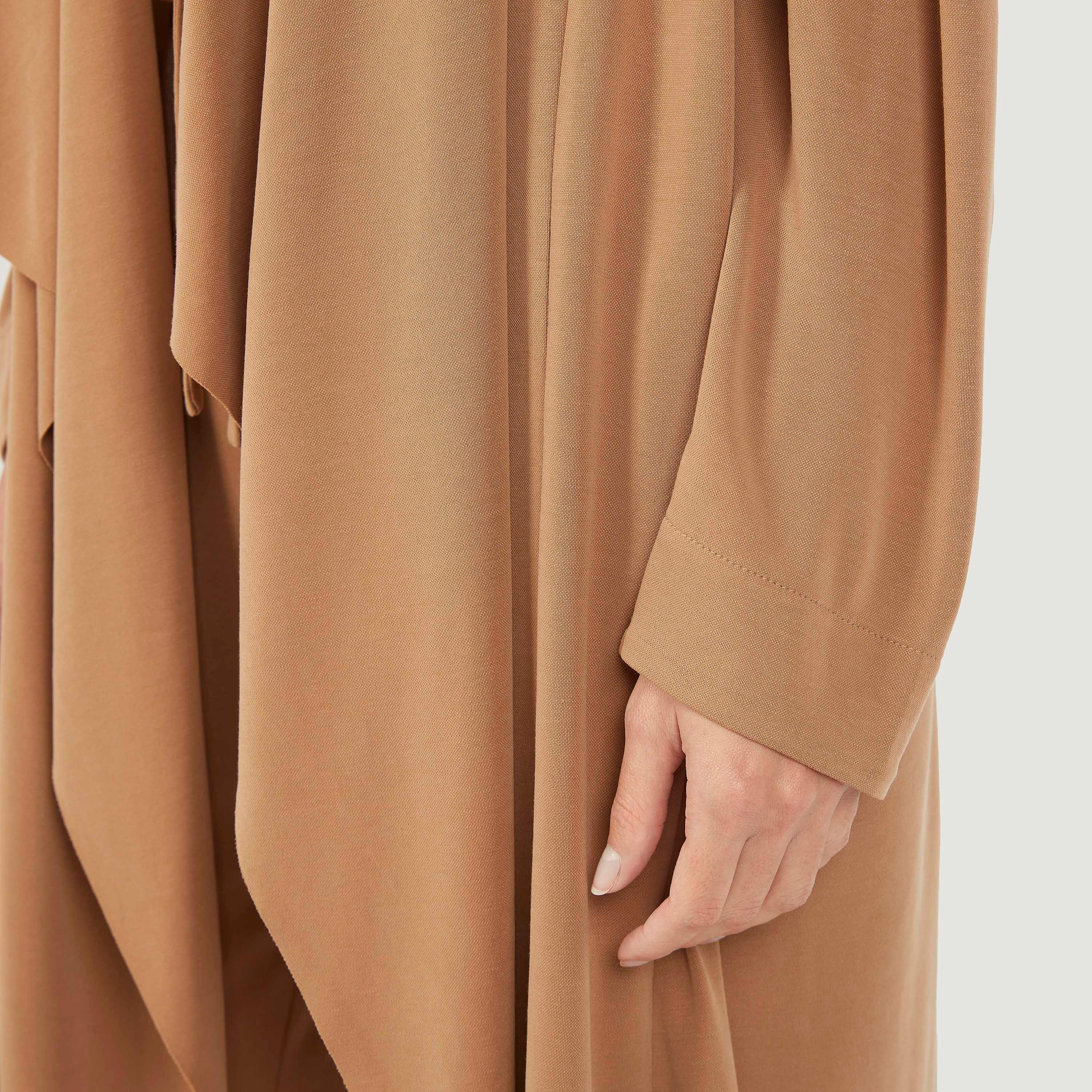 Solid Longline Shrug with Shawl Neck and Long Sleeves-women-winterwear-cardigansandjumpers-cardigans-image-3