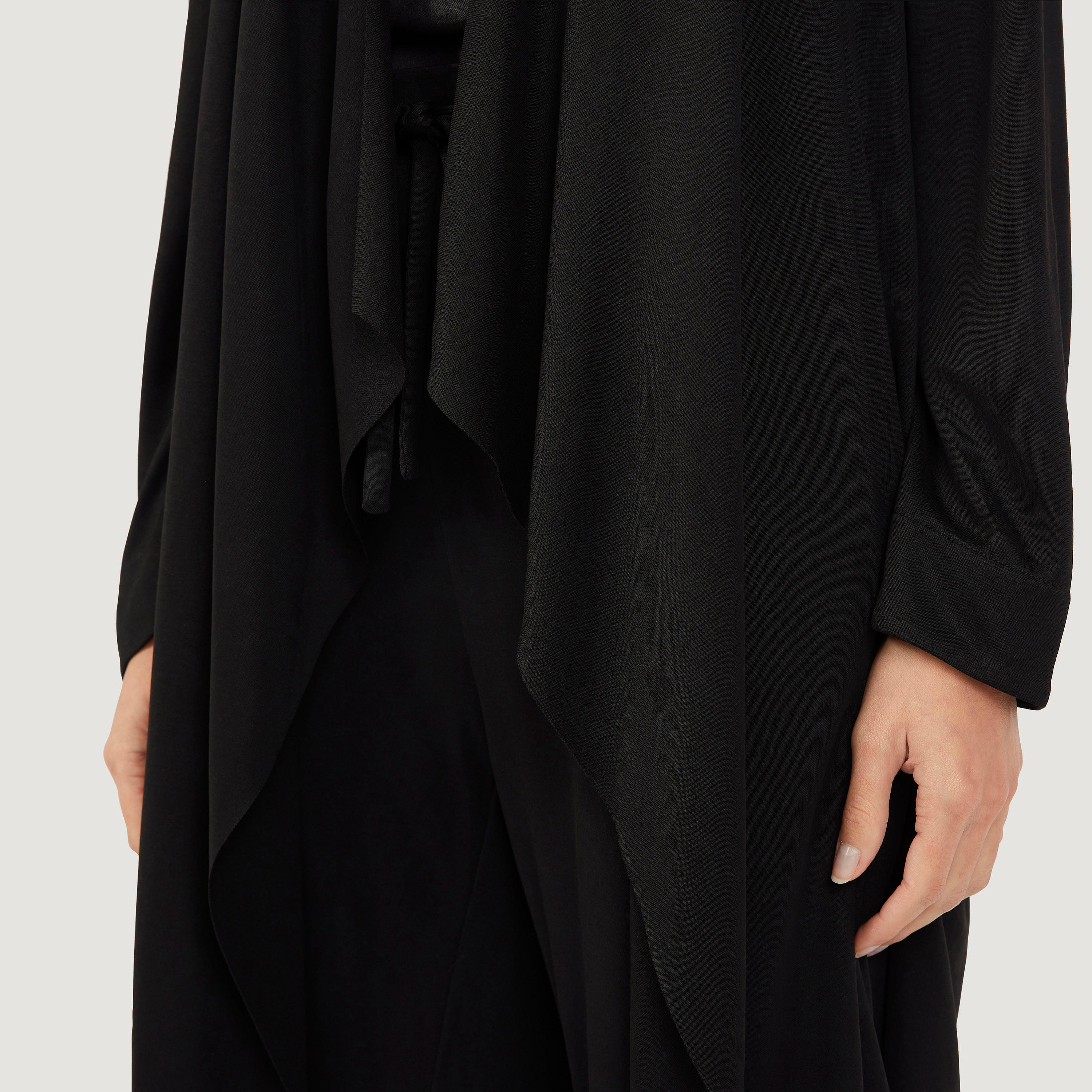 Solid Longline Shrug with Shawl Neck and Long Sleeves-women-winterwear-cardigansandjumpers-cardigans-image-7