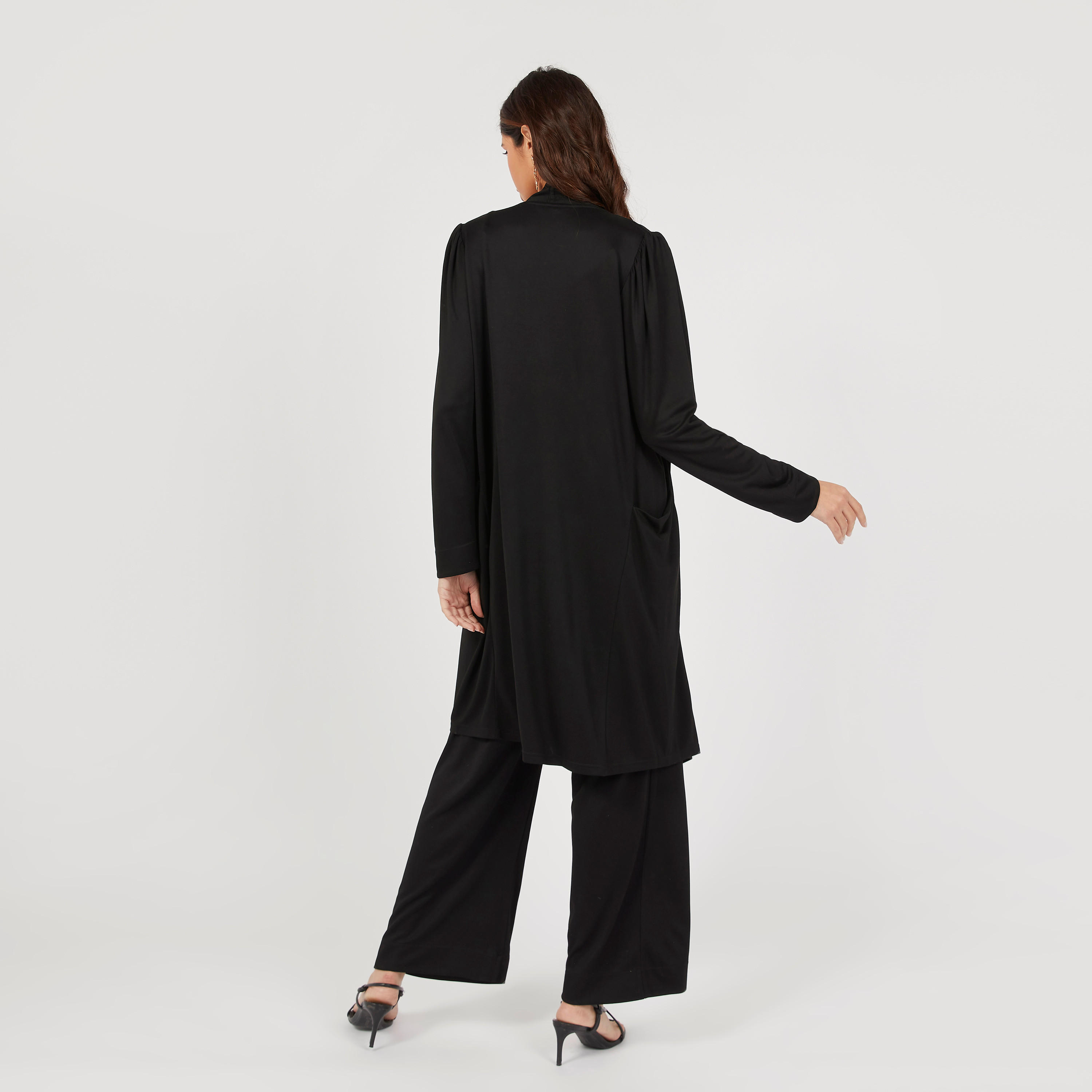 Solid Longline Shrug with Shawl Neck and Long Sleeves-women-winterwear-cardigansandjumpers-cardigans-image-8