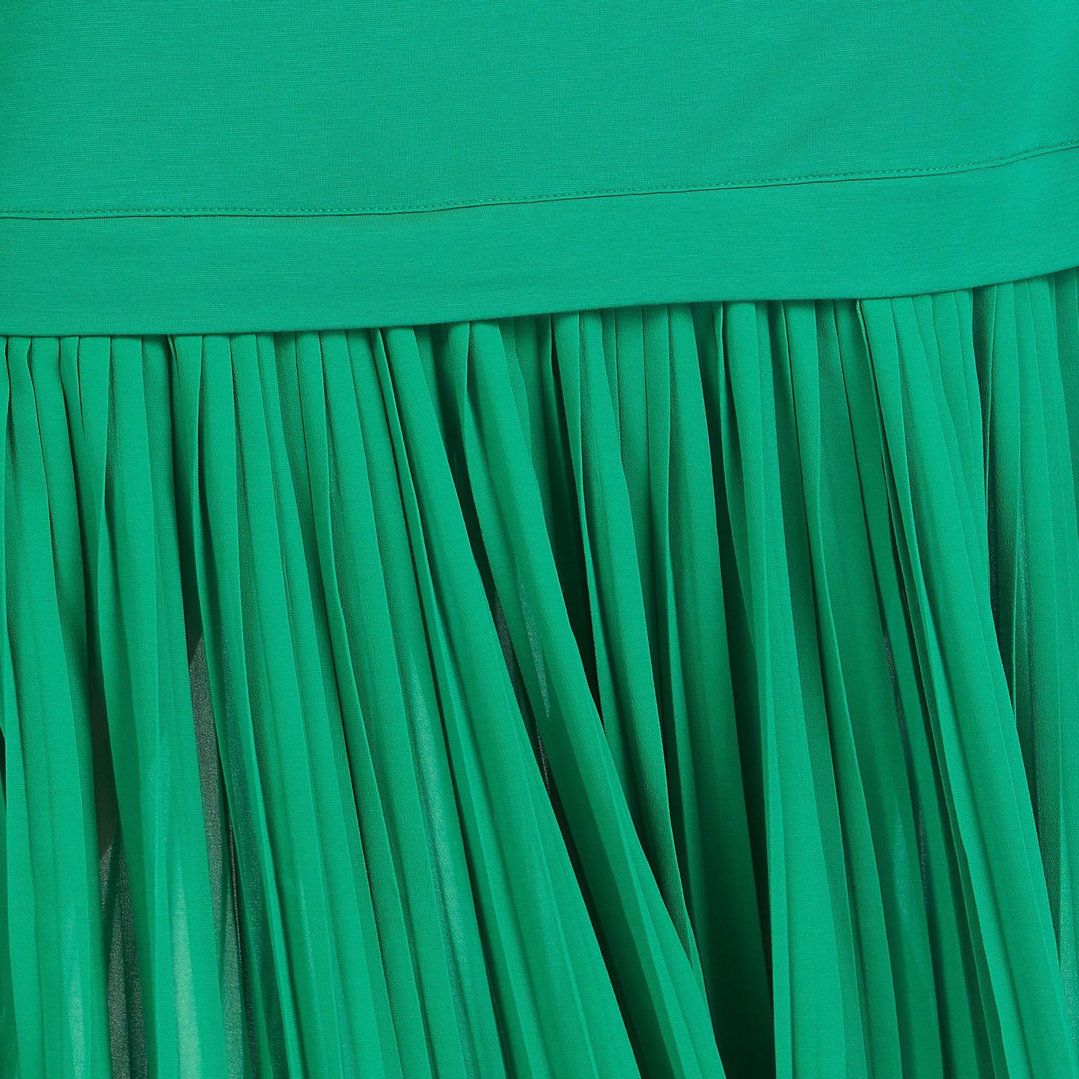 فستان واسع ميدي سادة بأكمام قصيرة وتفاصيل كسرات-women-clothing-dresses-image-5