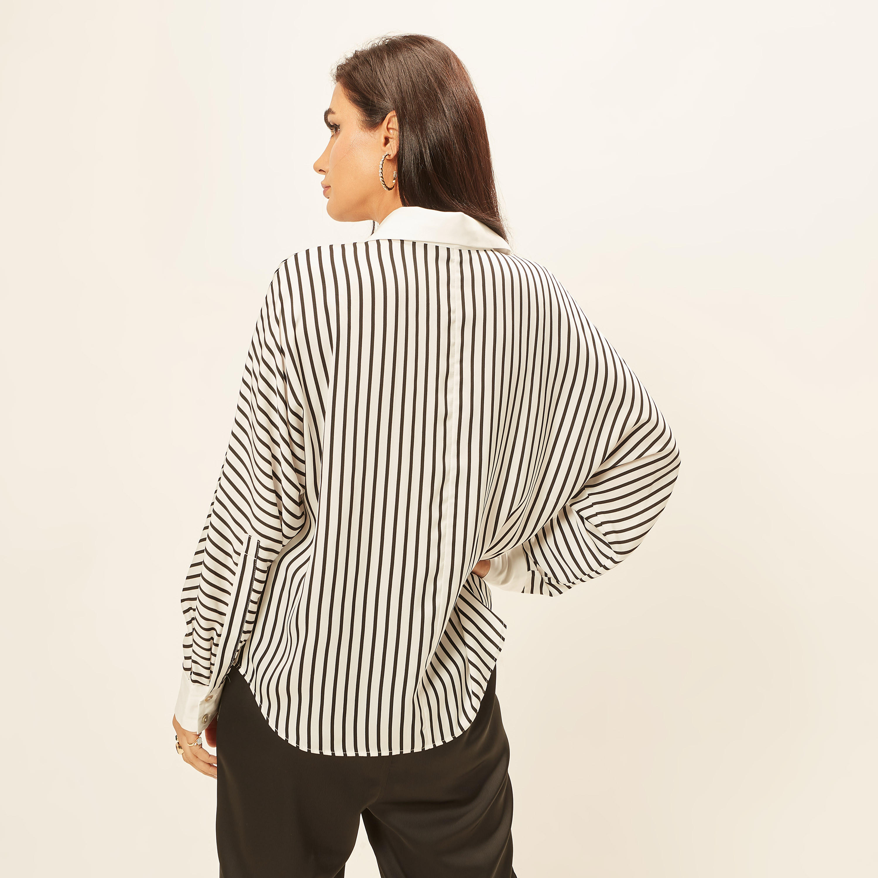 Striped Button Up Shirt with Long Sleeves-women-clothing-shirtsandblouses-shirts-image-4
